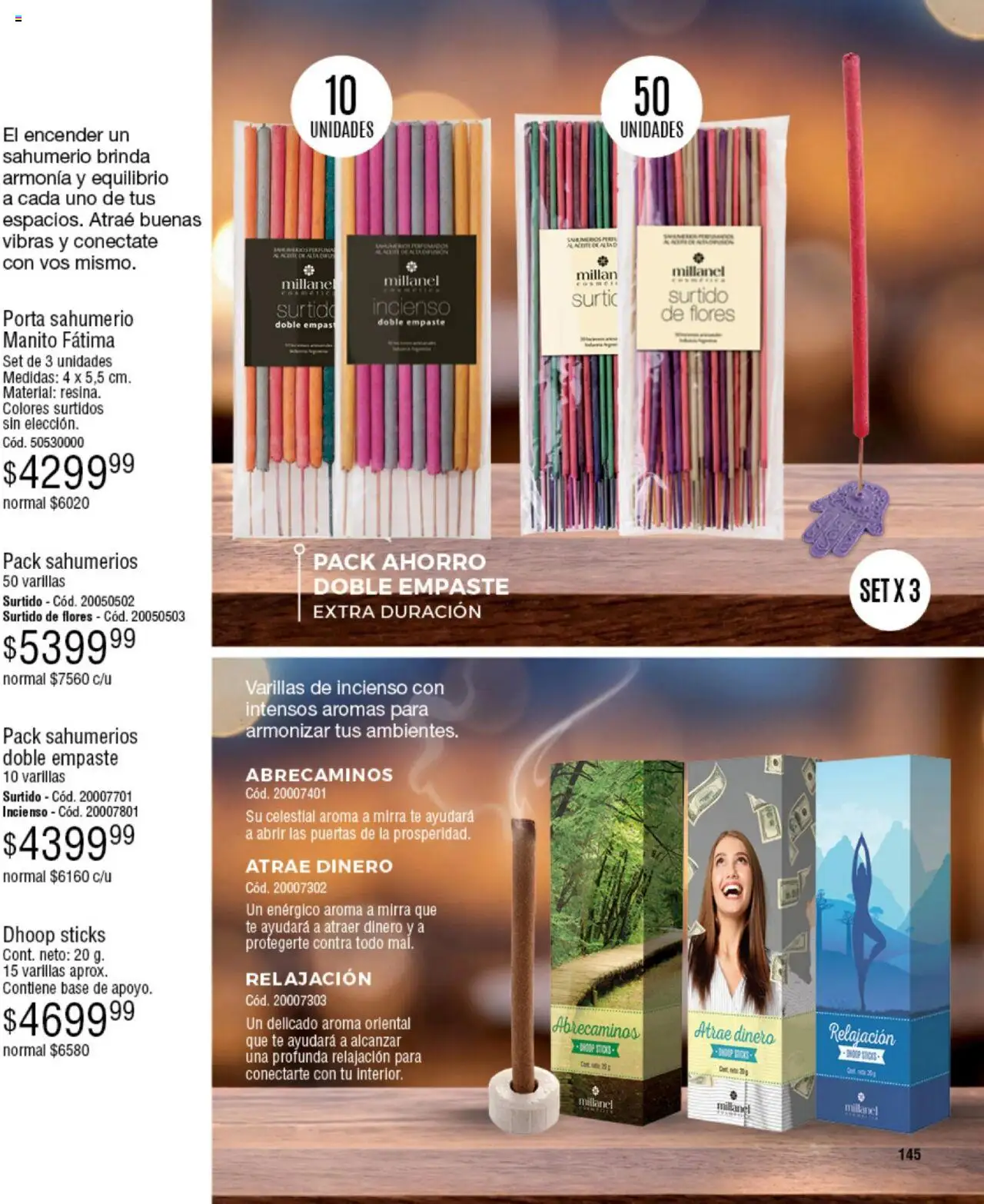 Millanel catálogo │ válido desde el 23.06.2025 | Página: 145 | Productos: Sahumerio, Porta sahumerio, Aceite, Té