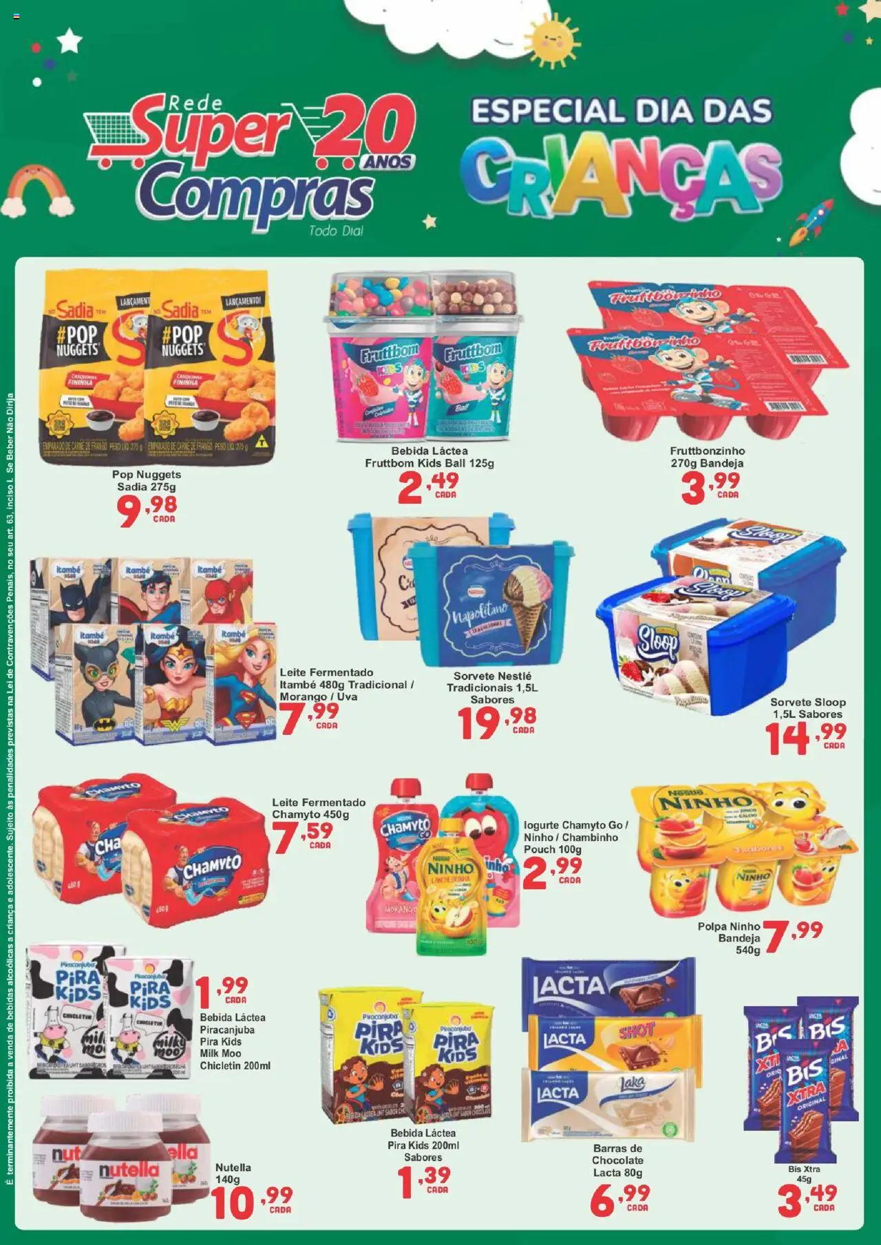 Rede Super Compras Folheto - válido de 10.10.2025 | Página: 1 | Produtos: Leite, Chocolate, Carne, Frango