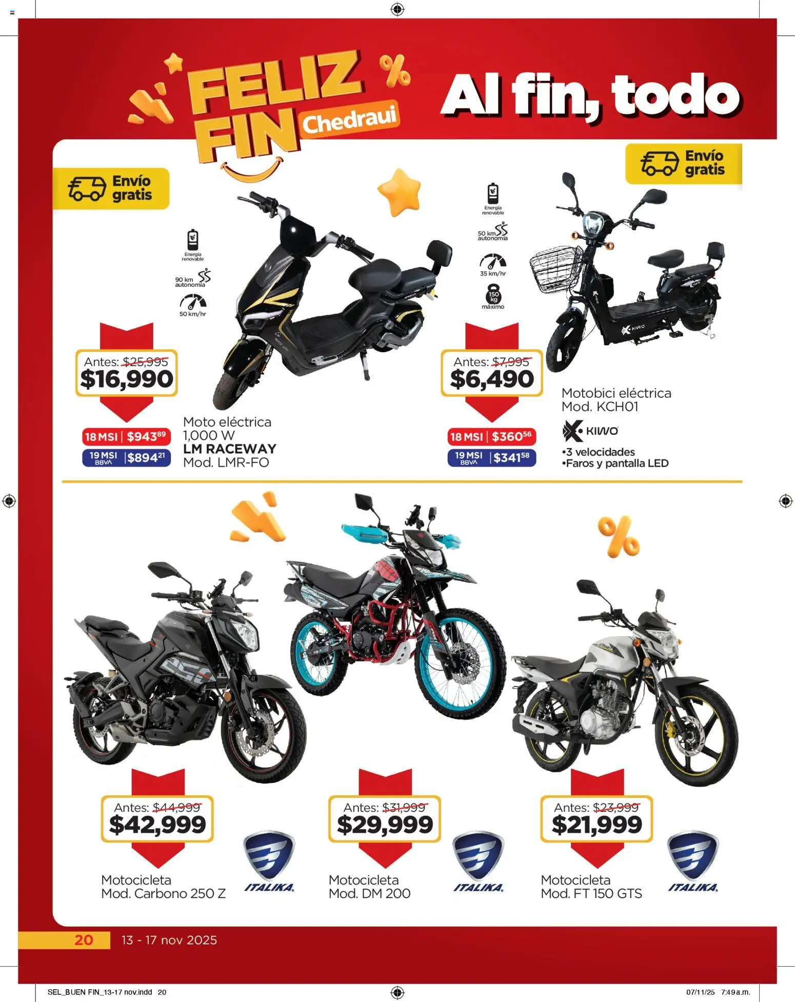 Nuevas ofertas de Chedraui válidas en toda la República Mexicana desde el 13.11.2025. ¡Encuentra las mejores ofertas en Chedraui Buen Fin! | Página: 20