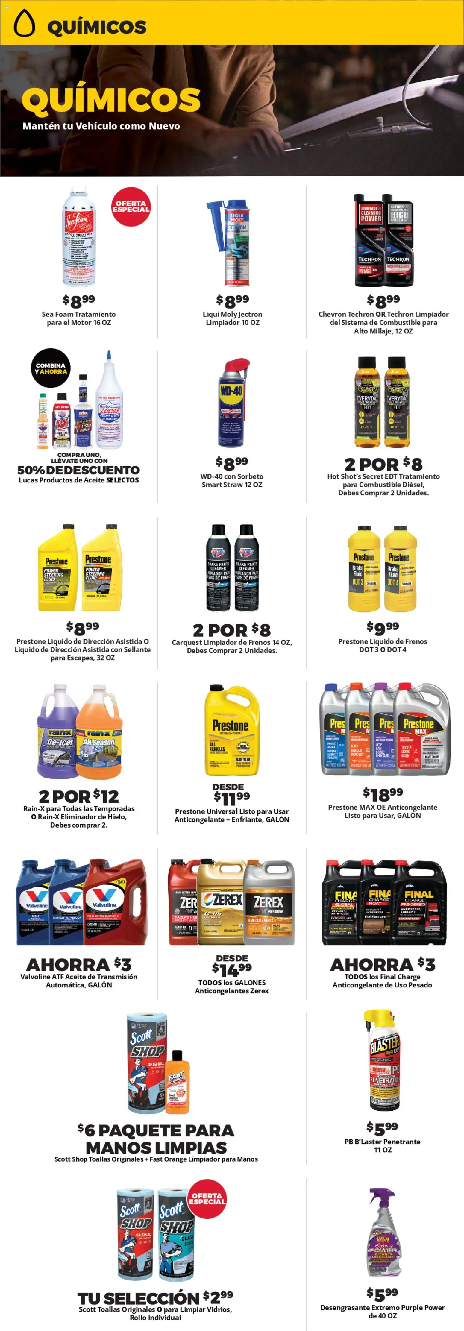 Advance Auto Parts Sales Ad - Spanish - valid from 01.02.2026 | Page: 3 | Products: Steering, Antifreeze, Coolant