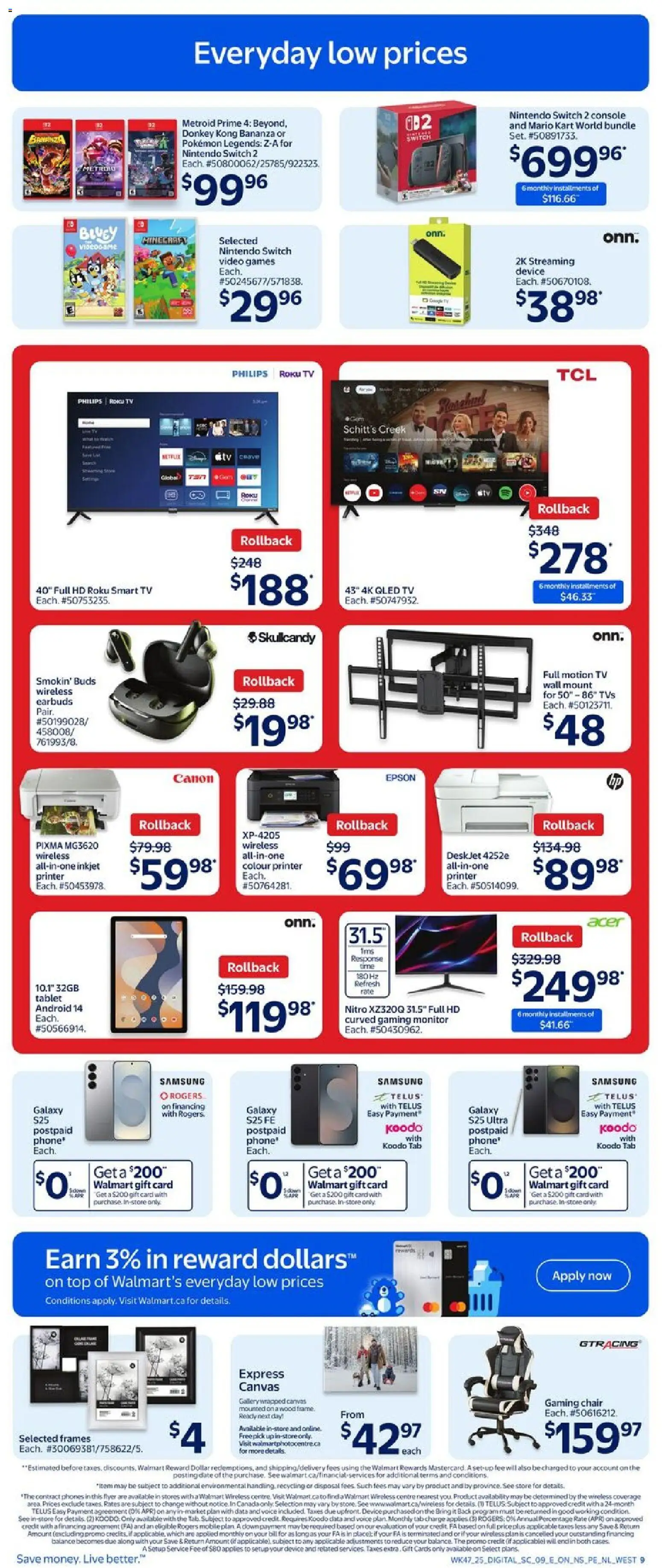 Walmart flyer valid from 18.12.2025 | Page: 16 | Products: Phone, Tablet, Chair, Apples