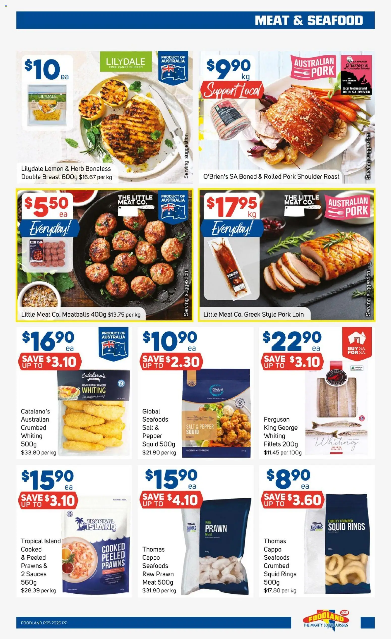 Foodland catalogue - valid from 28.01.2026 | Page: 7 | Products: Meat, Prawns, Pepper, Lemon
