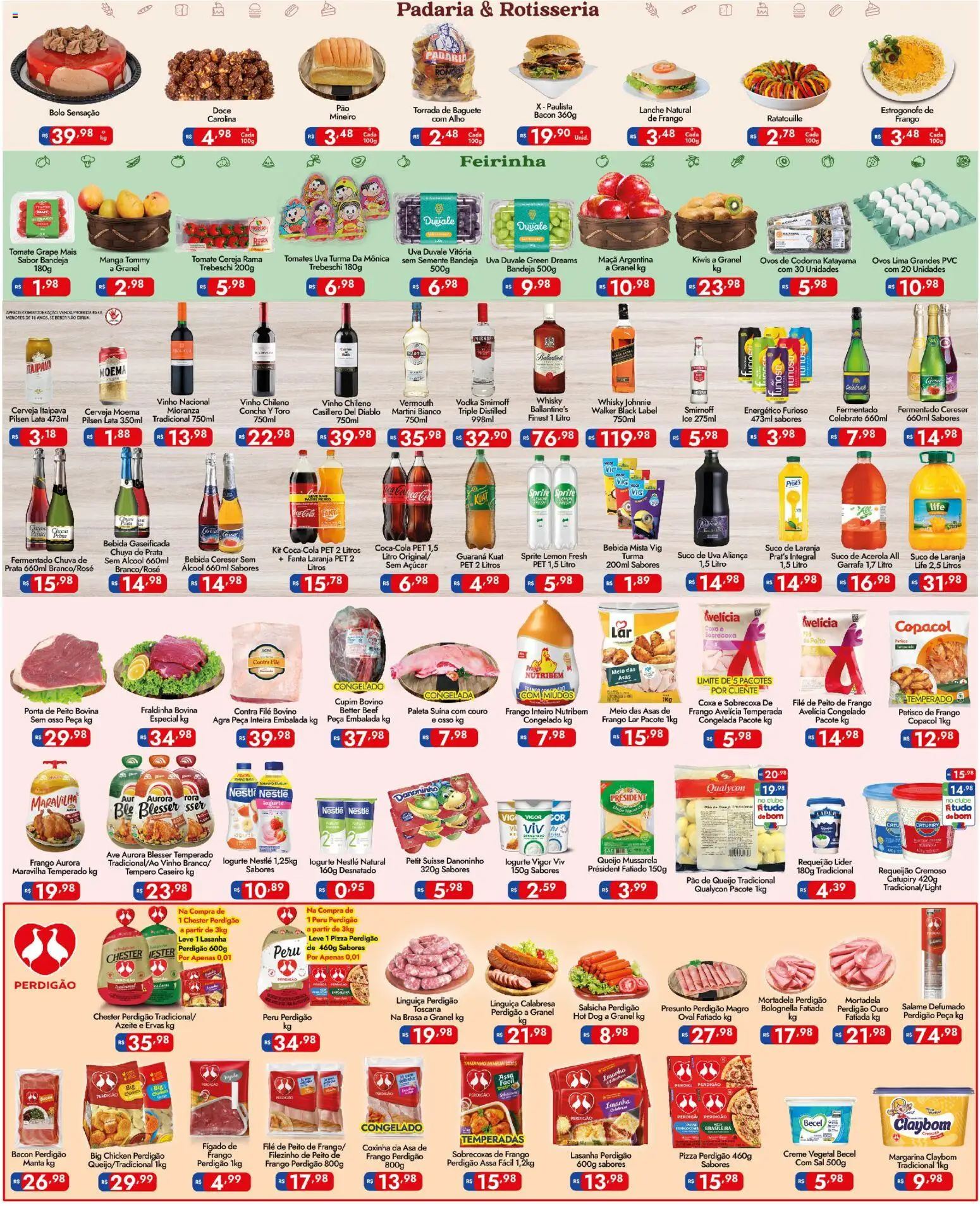 Supermercados Rondon Folheto - válido de 05.12.2025 | Página: 2 | Produtos: Asa de frango, Lasanha, Frango, Pão de queijo