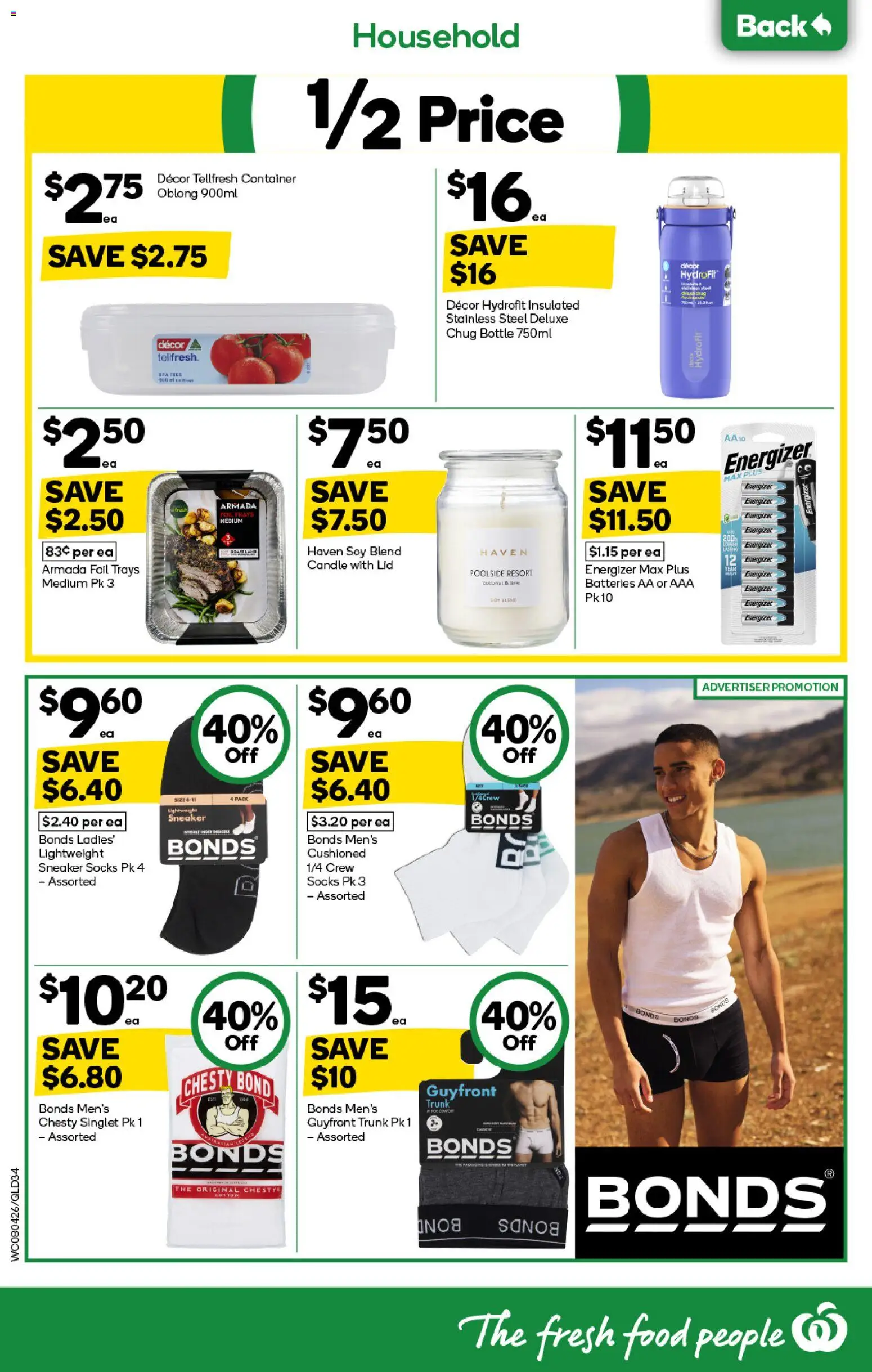Woolworths catalogue - valid from 08.04.2026 | Page: 34 | Products: Household, Singlet, Socks, Candle