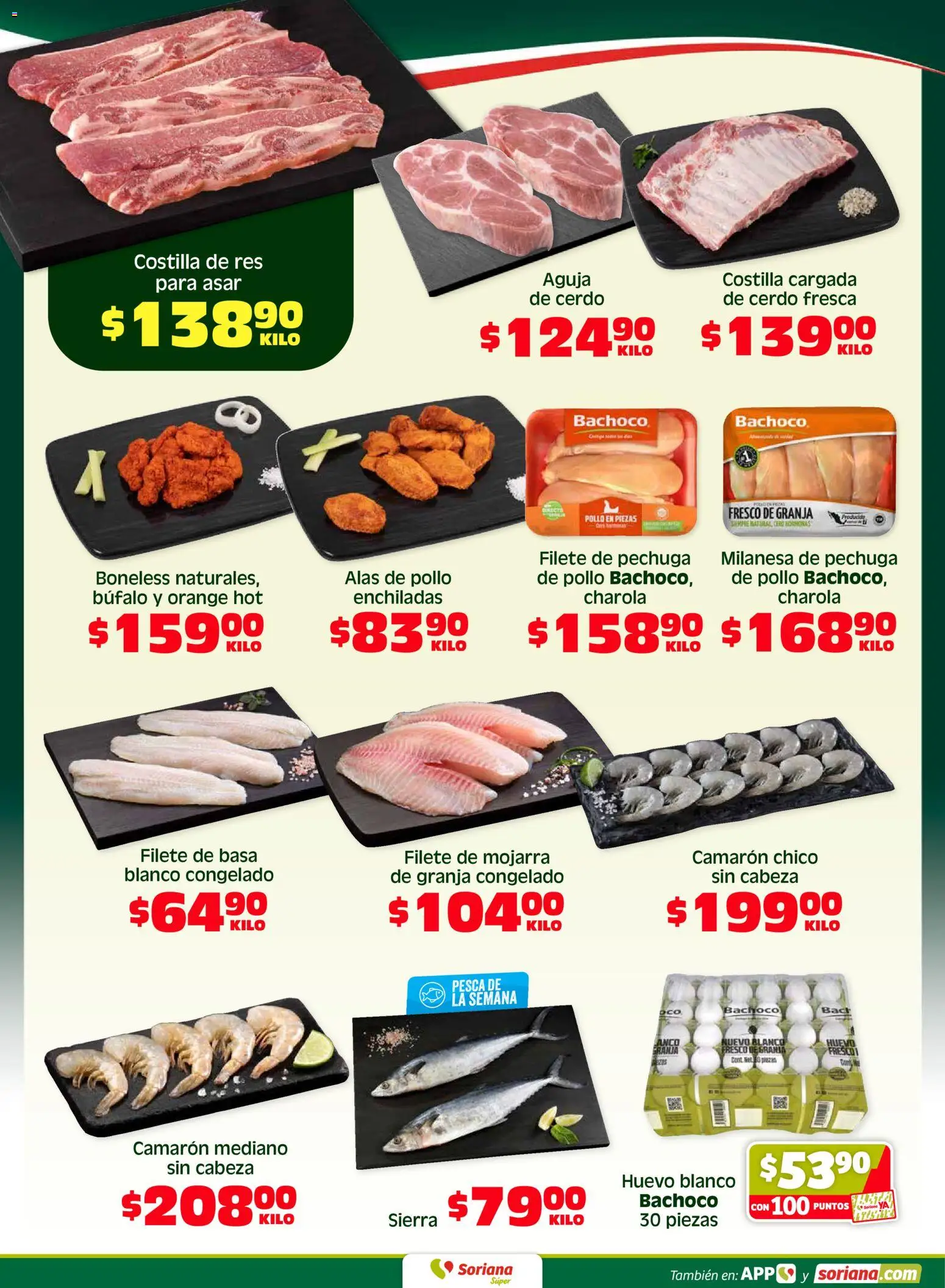 Nuevas ofertas de Soriana válidas en toda la República Mexicana desde el 10.04.2026. ¡Encuentra las mejores ofertas en Soriana Fin de Semana Súper: Juárez! | Página: 4 | Productos: Pollo, Huevo, Res, Sierra
