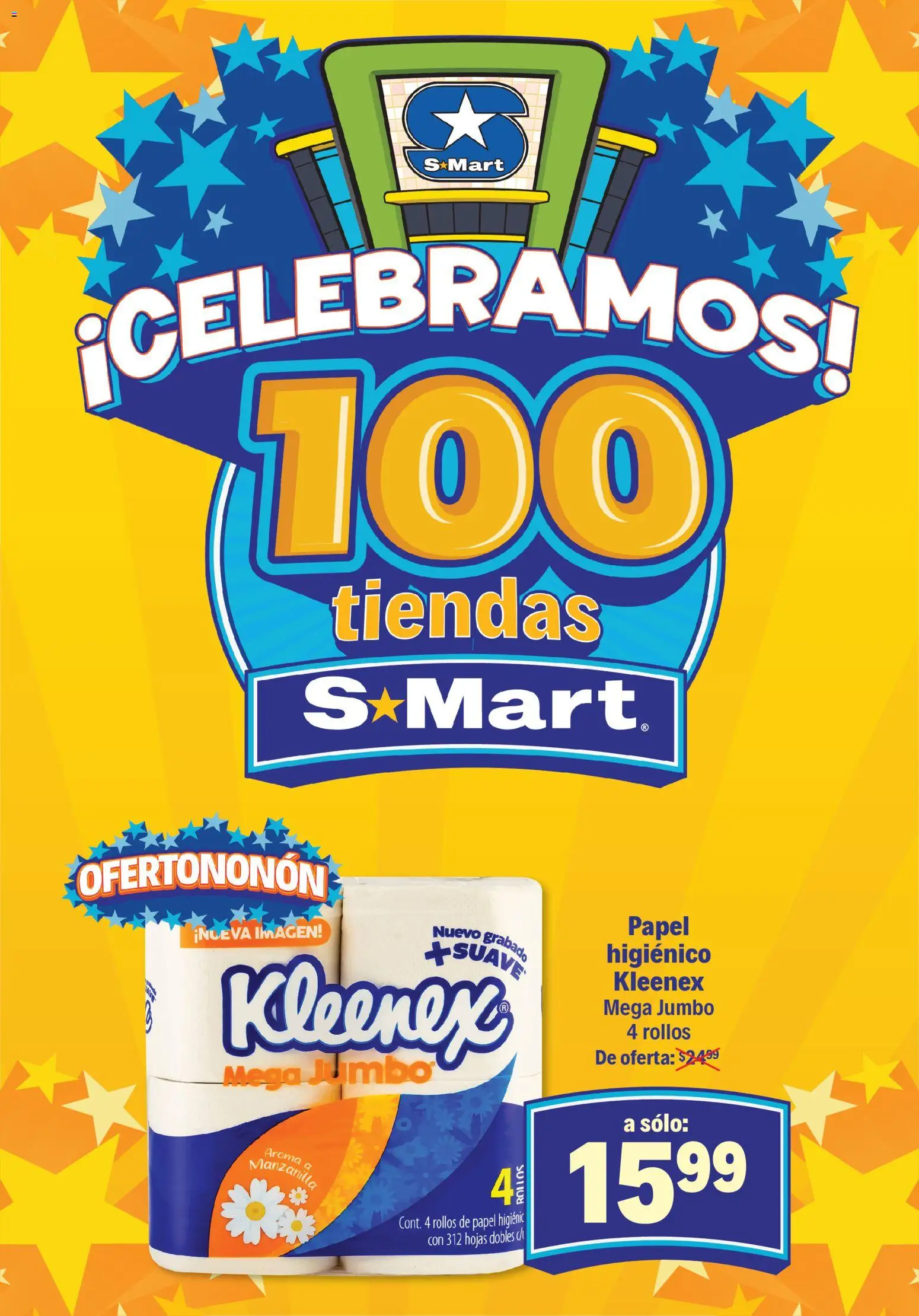 Nuevas ofertas de S-Mart válidas en toda la República Mexicana desde el 31.10.2025. ¡Encuentra las mejores ofertas en S-Mart folleto Ofertas de Feria Juárez! | Página: 2 | Productos: Papel higiénico