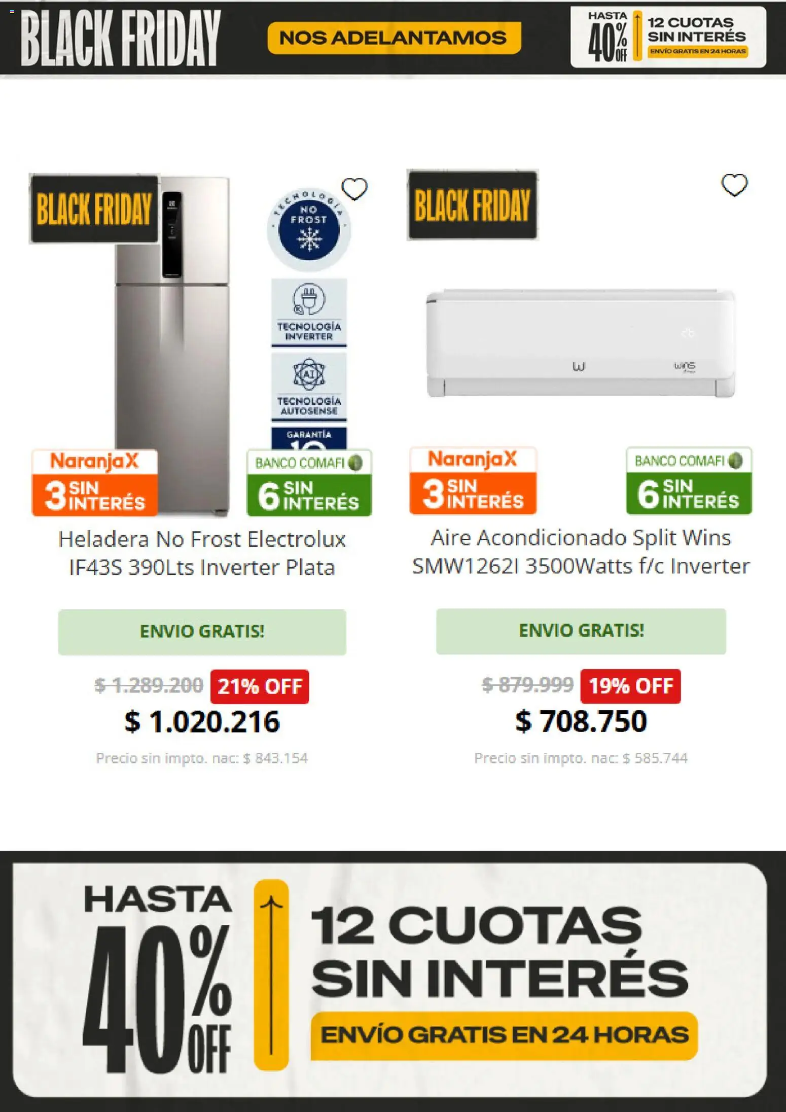 Casa del Audio - Catálogo - Black Fraiday │ válido desde el 19.11.2025 | Página: 2 | Productos: Banco, Aire acondicionado, Heladera