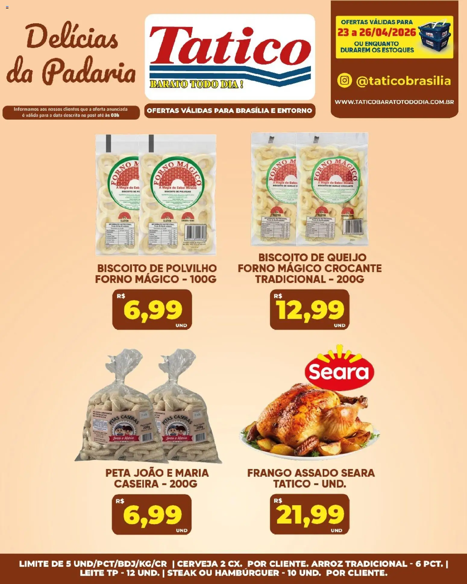 Tatico Folheto - válido de 25.04.2026 | Página: 30 | Produtos: Forno, Polvilho, Arroz, Hambúrguer