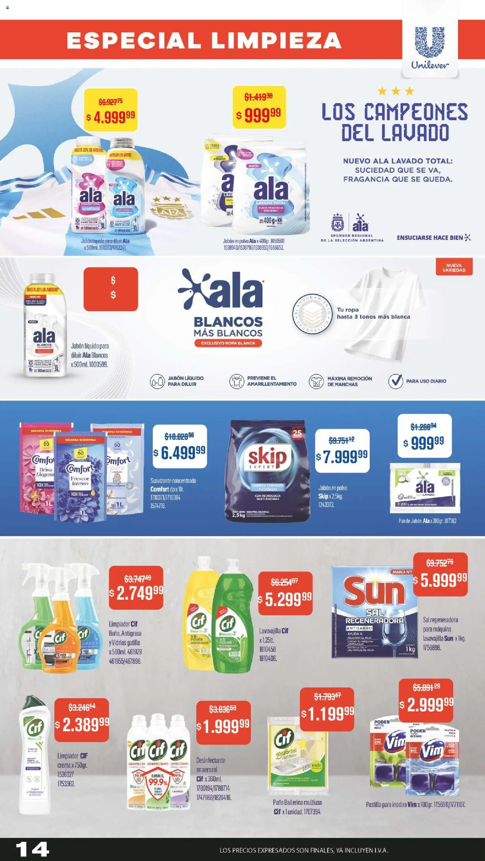 Makro ofertas │ válido desde el 11.12.2025 | Página: 14 | Productos: Antigrasa, Jabón líquido, Pan, Suavizante