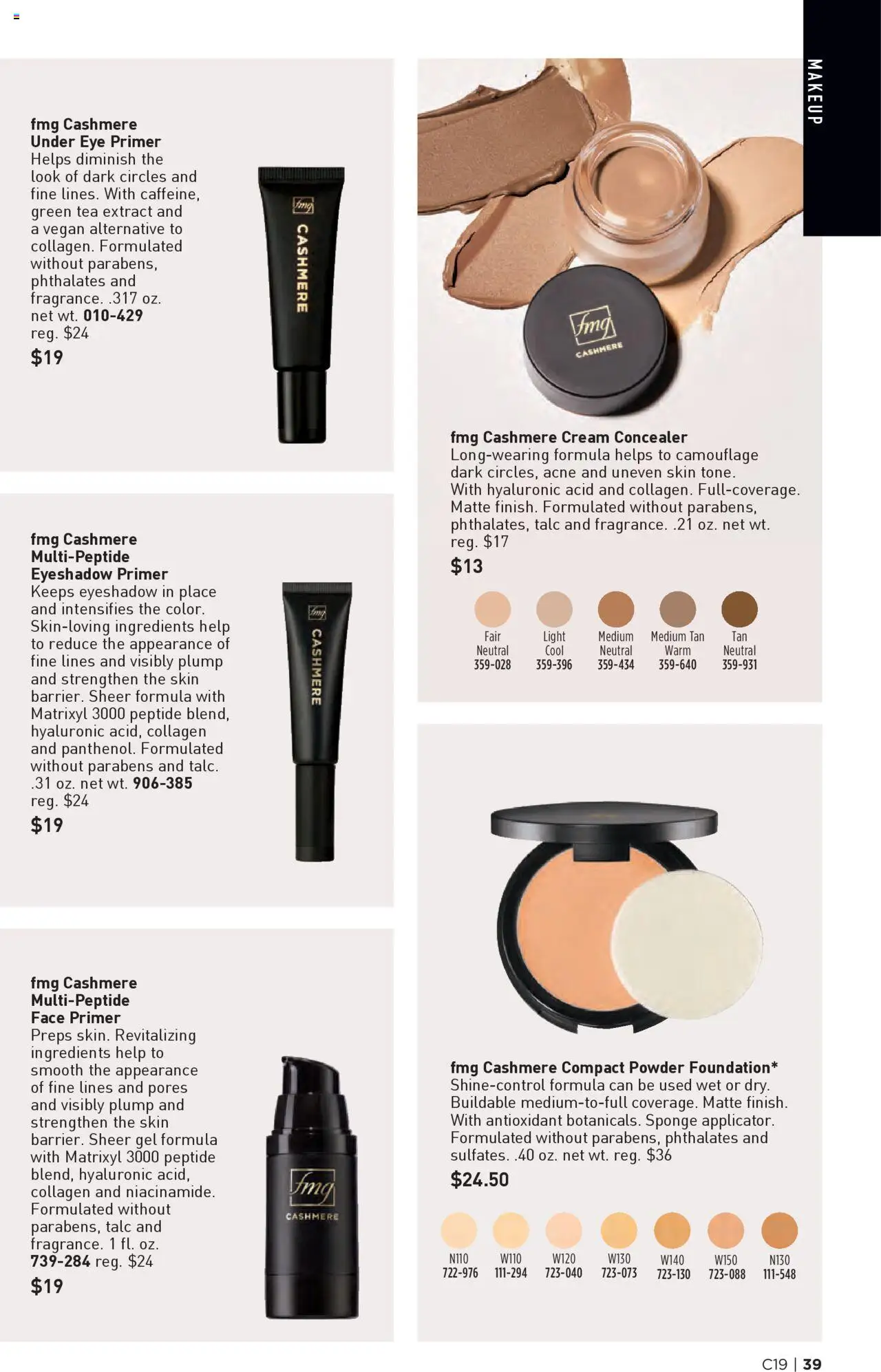 Avon Brochure - valid from 10.09.2025 | Page: 39 | Products: Concealer, Face Primer, Eyeshadow, Cream