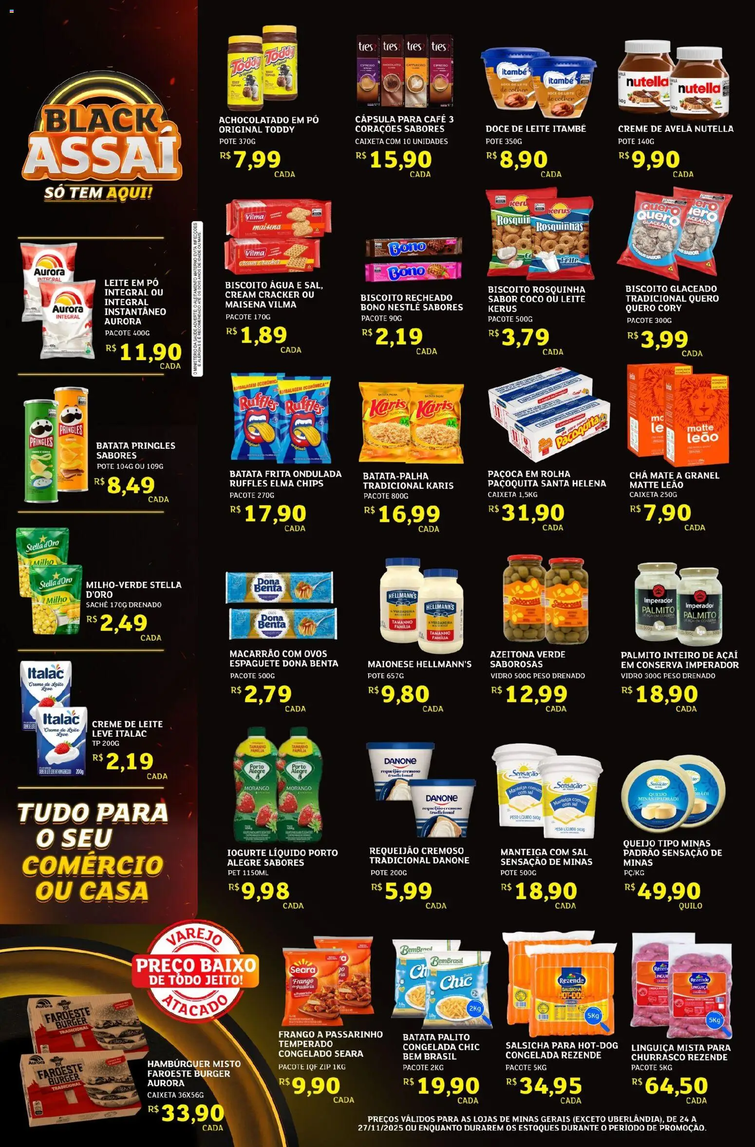 Assaí Atacadista Folheto - válido de 24.11.2025 | Página: 2 | Produtos: Coco, Manteiga, Macarrão, Sal