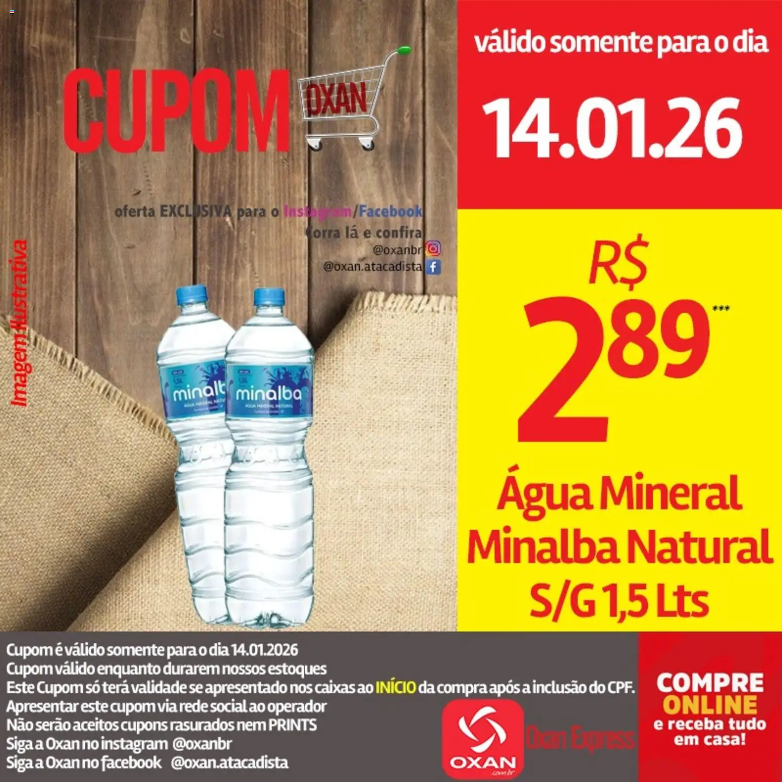 Oxan Atacadista Folheto - válido de 14.01.2026 | Página: 18 | Produtos: Minalba, Água mineral