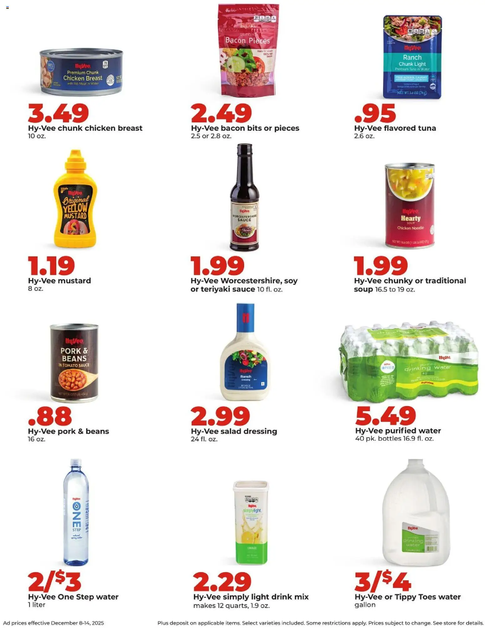HyVee Weekly Ad - valid from 08.12.2025 | Page: 23 | Products: Pork, Salad, Water, Sauce