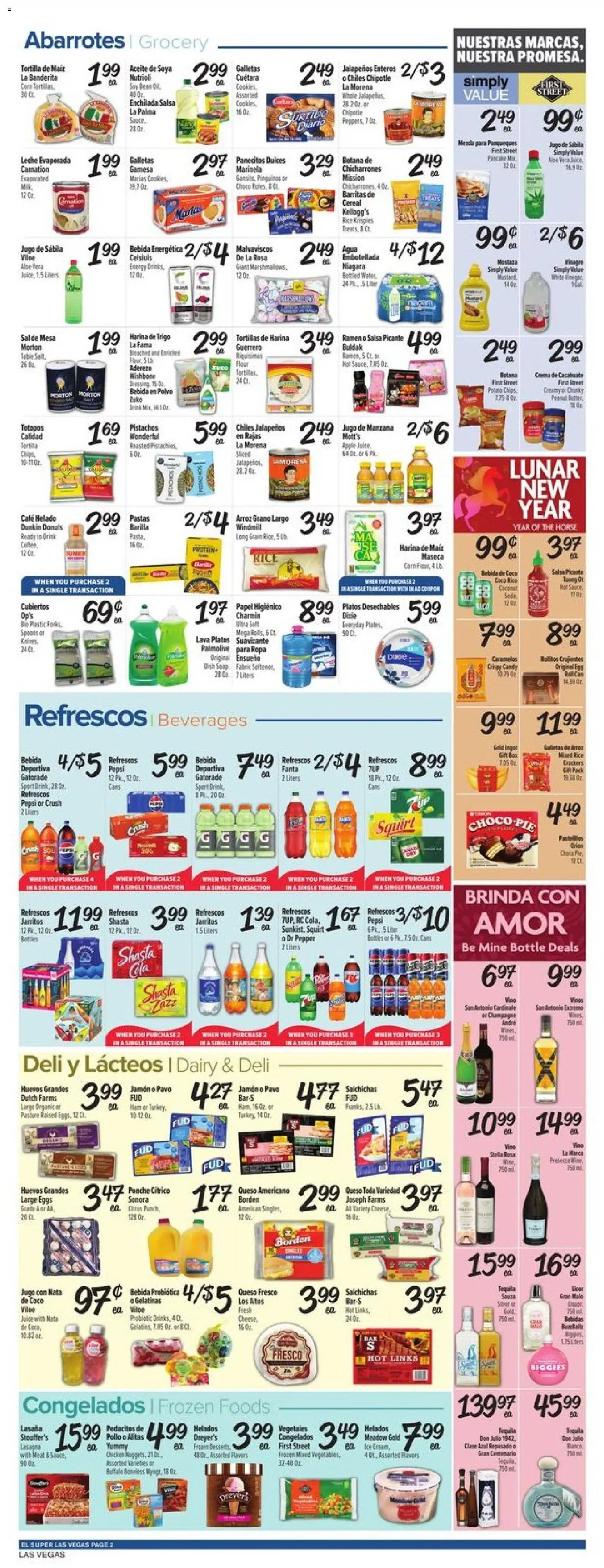 El Super Weekly Ad - NV - valid from 11.02.2026 | Page: 2 | Products: Cheese, Oil, Coffee, Rice