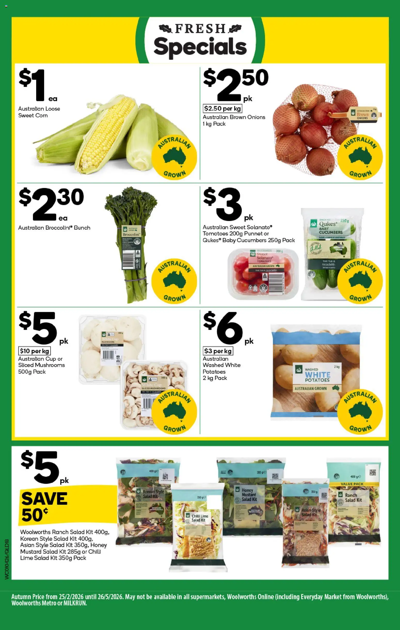 Woolworths catalogue - valid from 01.04.2026 | Page: 18 | Products: Tomatoes, Cucumbers, Chilli, Lime