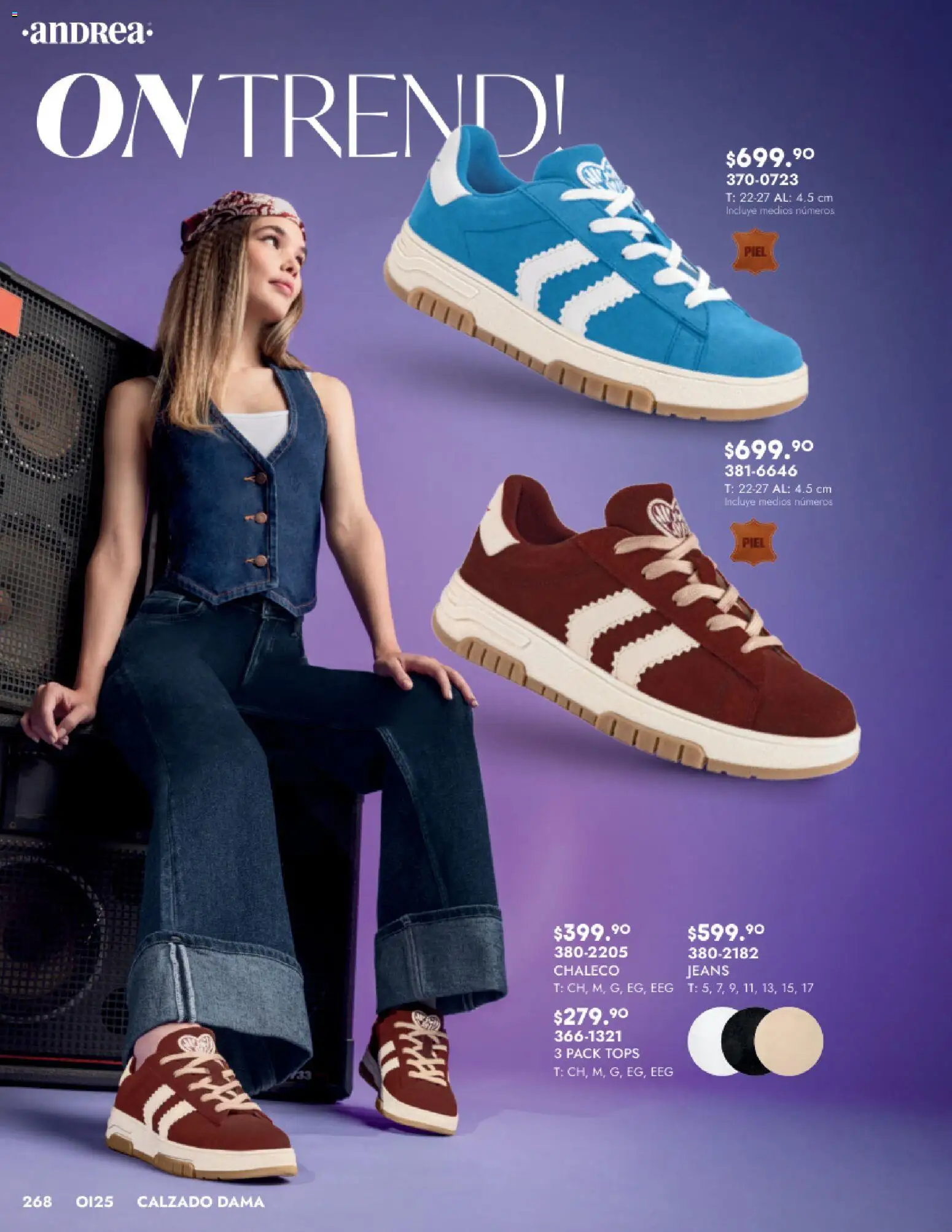 Nuevas ofertas de Andrea válidas en toda la República Mexicana desde el 24.08.2025. ¡Encuentra las mejores ofertas en Andrea - Catálogo Calzado Dama! | Página: 268 | Productos: Suéter