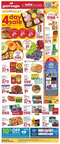 Preview of Giant Eagle weekly ads valid from 21.08.2025