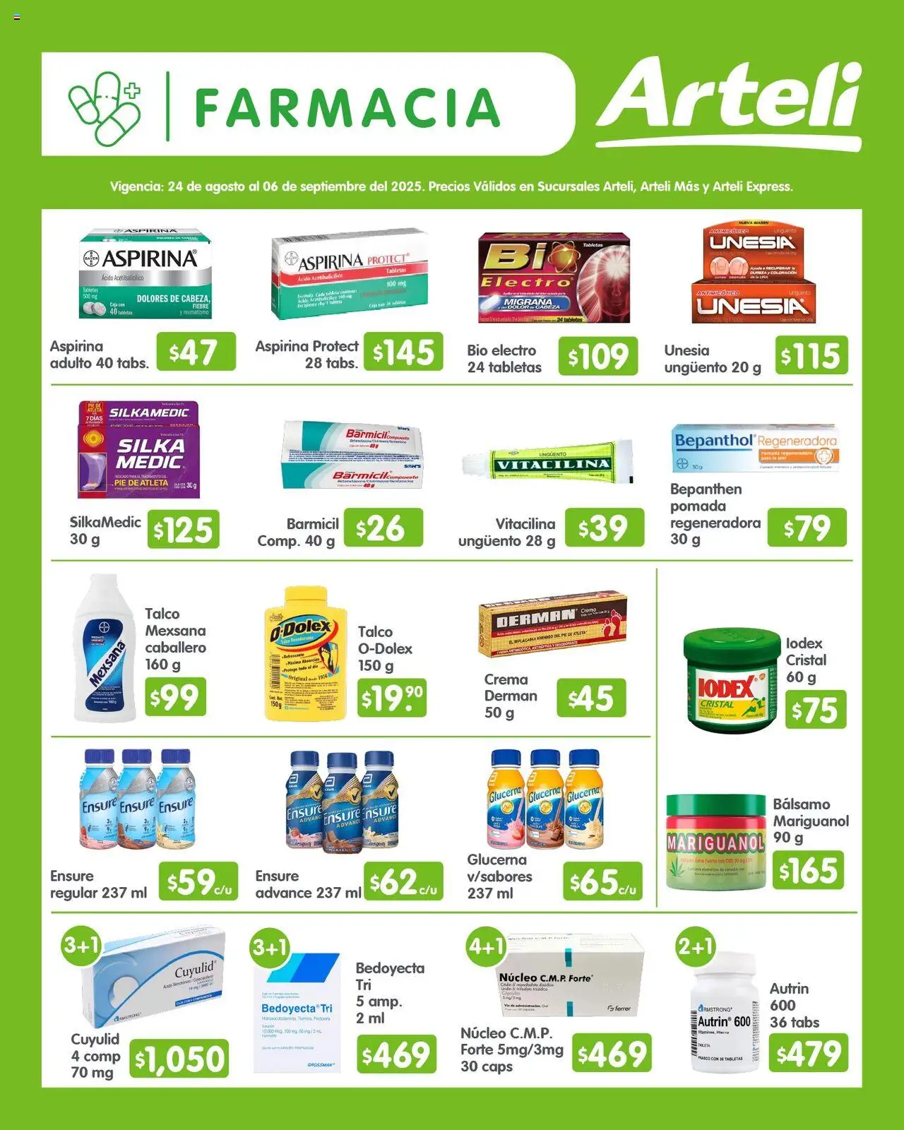 Nuevas ofertas de Arteli válidas en toda la República Mexicana desde el 24.08.2025. ¡Encuentra las mejores ofertas en Arteli - Folleto Quincenal! | Página: 11 | Productos: Desodorante, Crema, Bálsamo, Caja