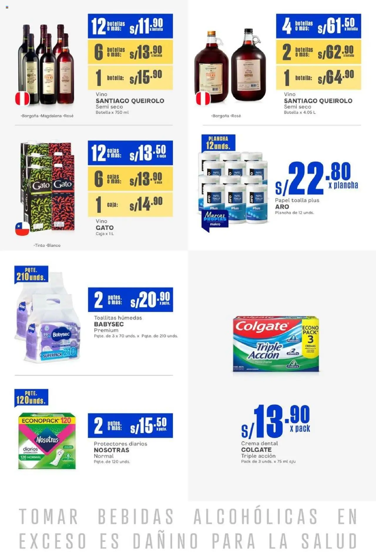 Catálogo Makro válido desde 09.10.2025 | Página: 25 | Productos: Caja, Toalla, Vino, Crema