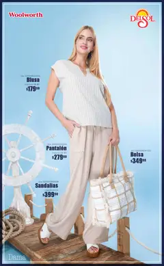 Vista previa de Del Sol y Woolworth catálogo Luce la Primavera, nuevo folleto de la tienda, válido en México a partir del 26.02.2026 | Página: 10 | Productos: Blusa, Bolsa, Sandalias