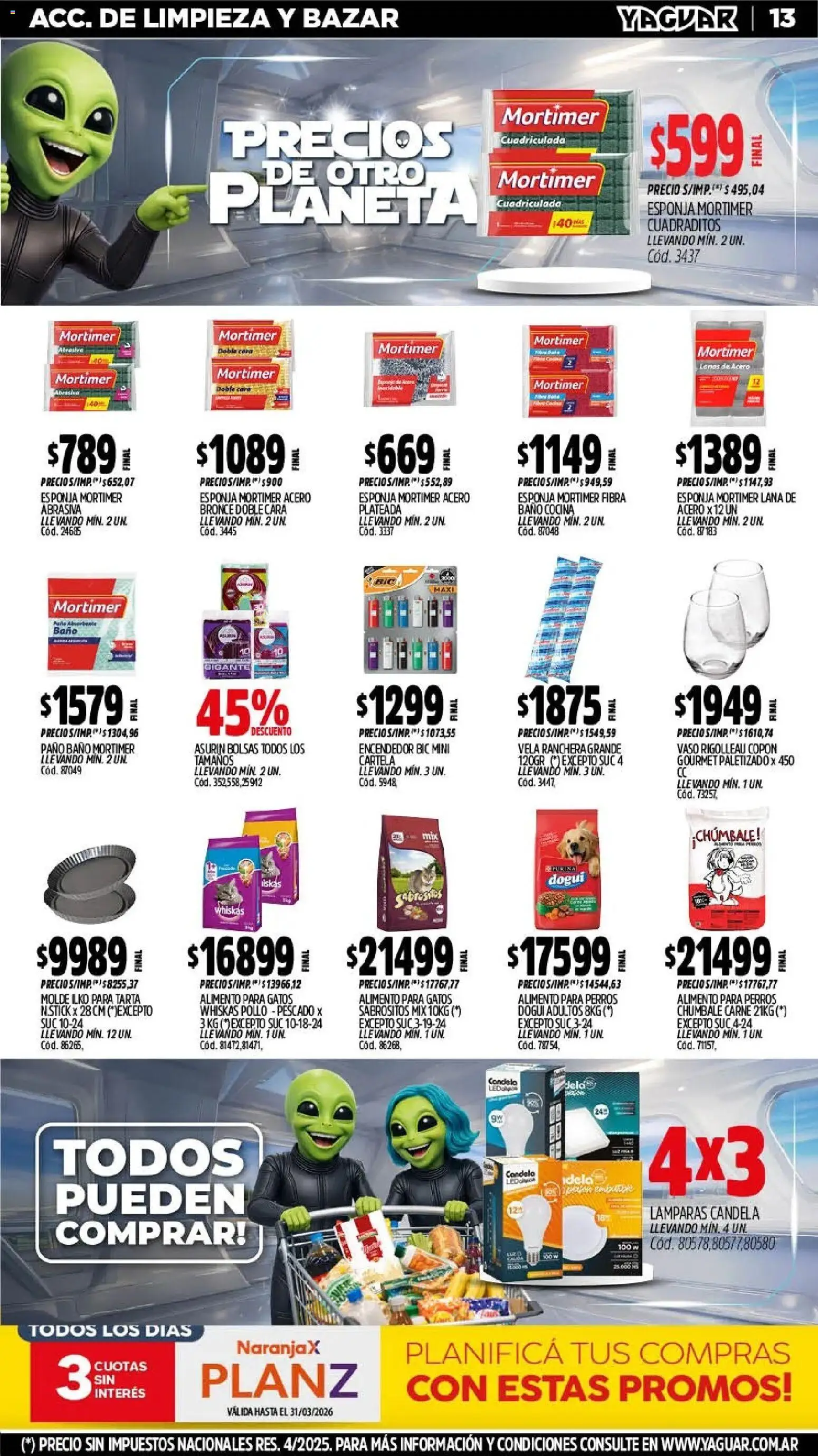 Yaguar - Oferta Semanal Buenos Aires │ válido desde el 11.03.2026 | Página: 14 | Productos: Vela, Encendedor, Pollo, Baño