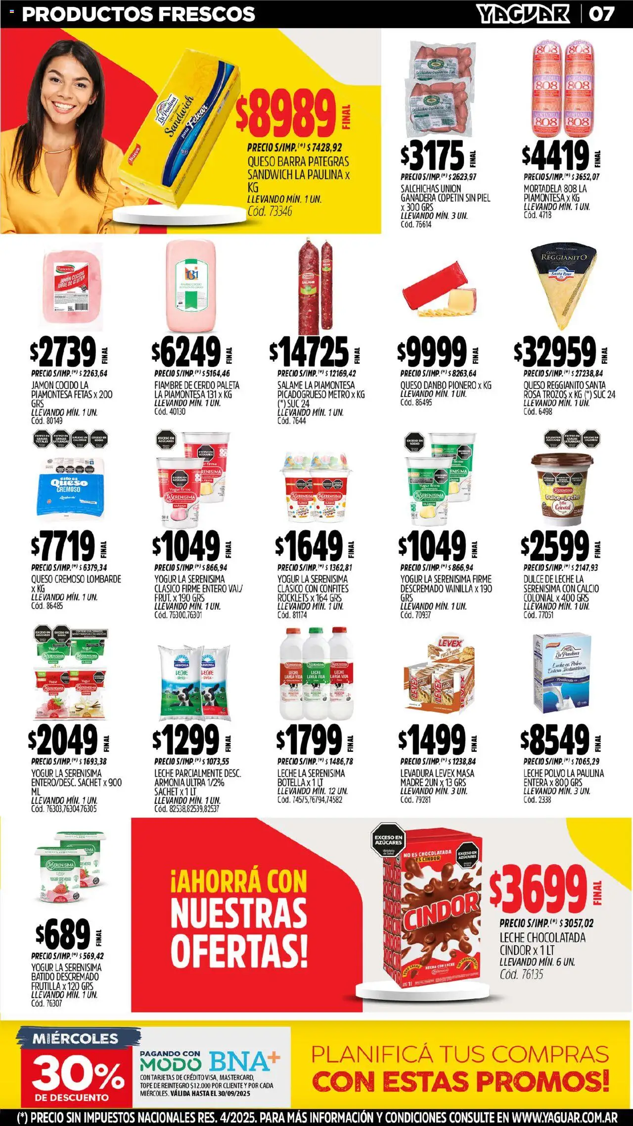 Yaguar - José C. Paz │ válido desde el 08.09.2025 | Página: 8 | Productos: Botella, Mortadela, Chocolatada, Cerdo