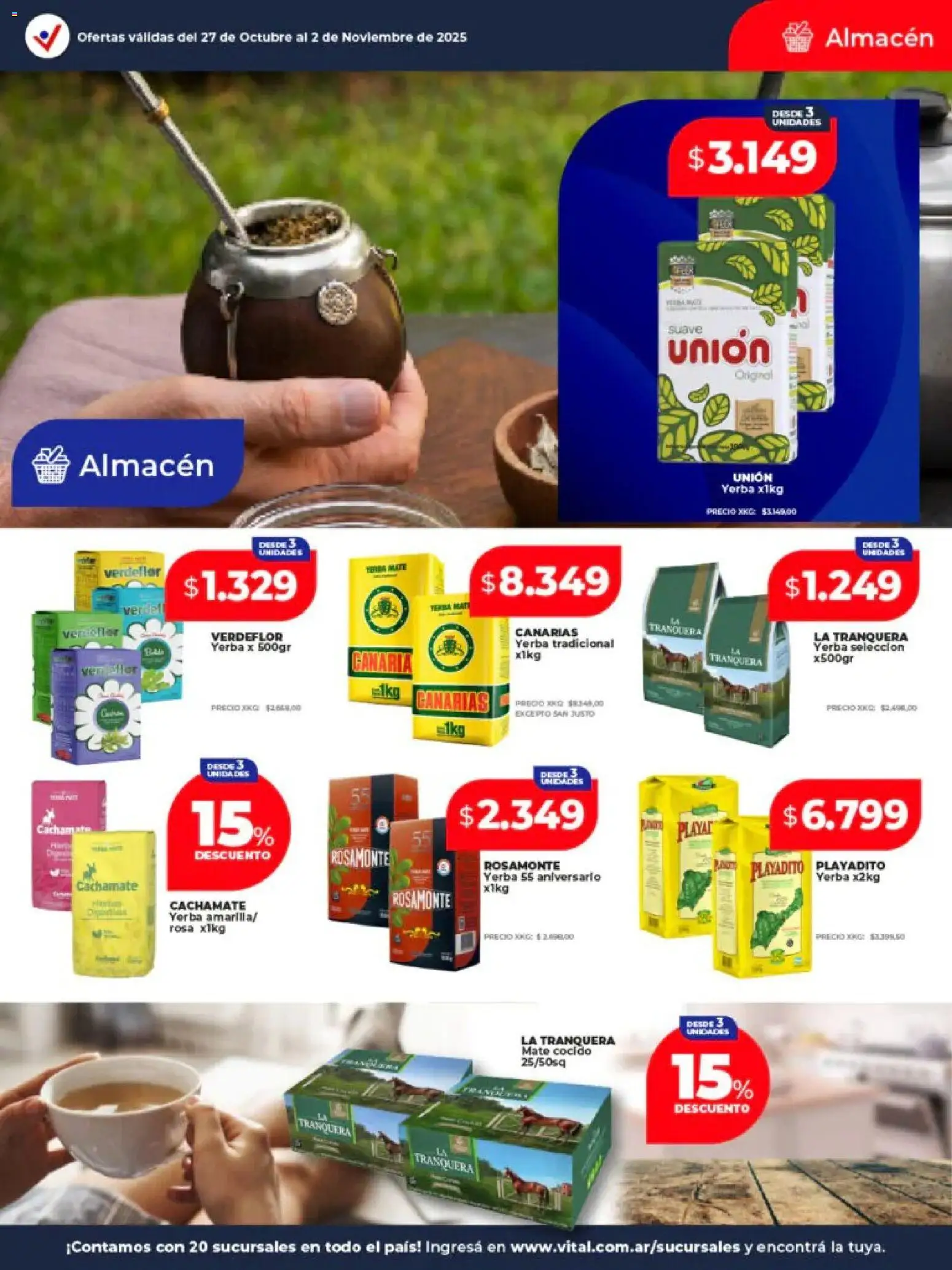 Vital - Ofertas - Villa Ortúzar │ válido desde el 27.10.2025 | Página: 13 | Productos: Mate, Yerba, Mate cocido