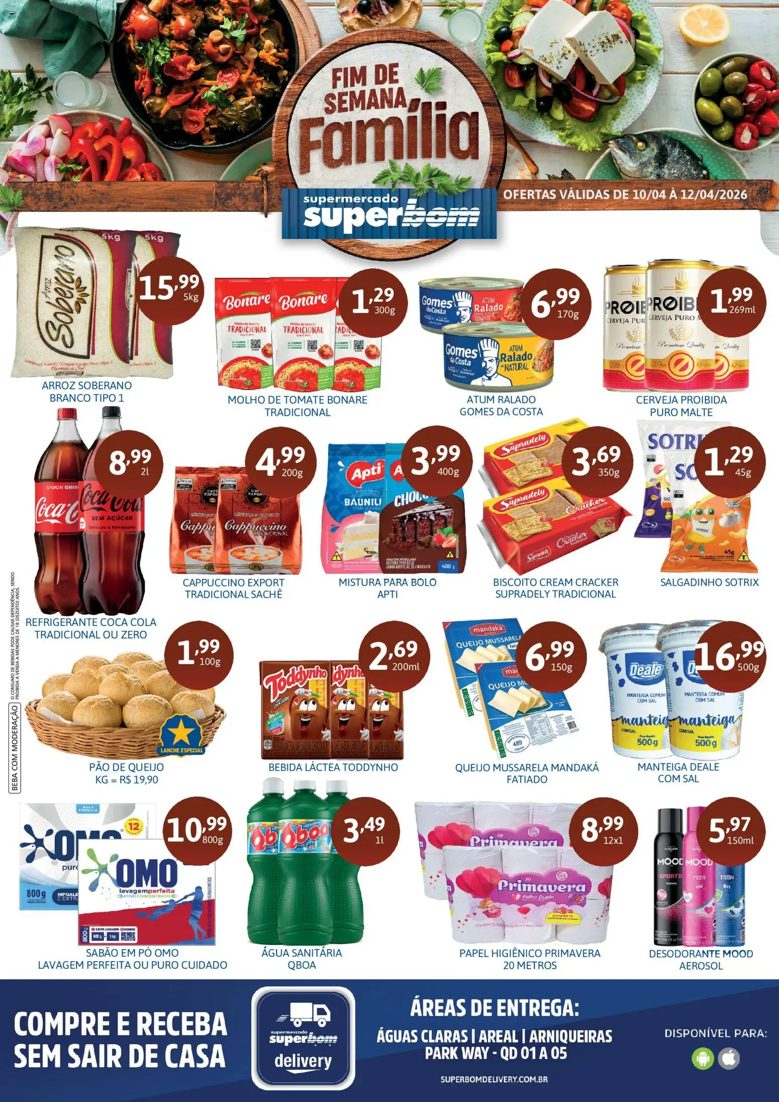 Superbom Folheto - válido de 10.04.2026 | Página: 1 | Produtos: Chocolate, Bolo, Atum, Pão de queijo