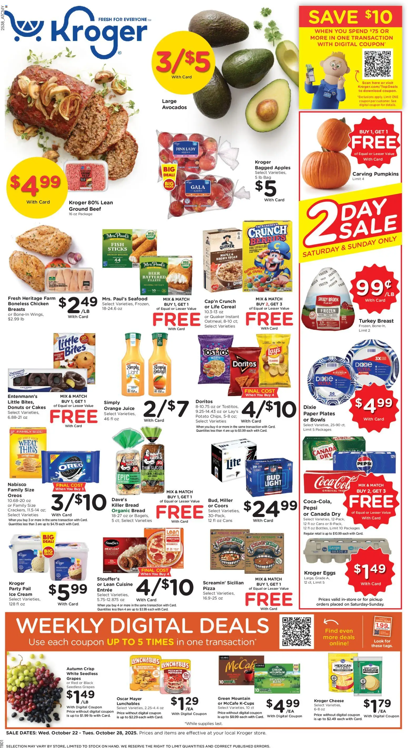 Kroger Weekly Ad - valid from 22.10.2025 | Page: 1