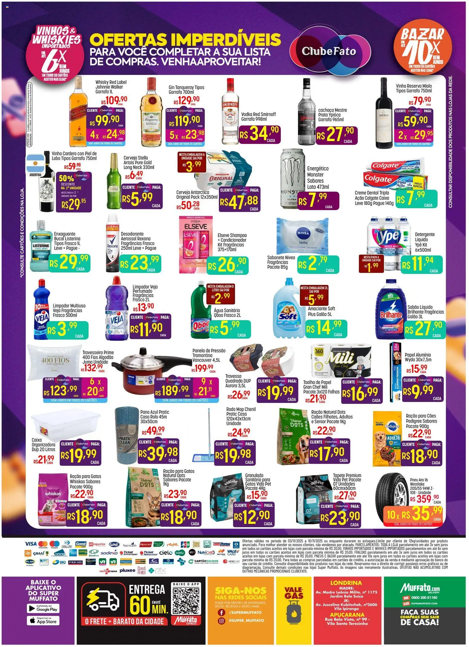 Super Muffato Folheto - válido de 03.11.2025 | Página: 4 | Produtos: Banco, Travesseiro, Panela de pressão, Perfumes