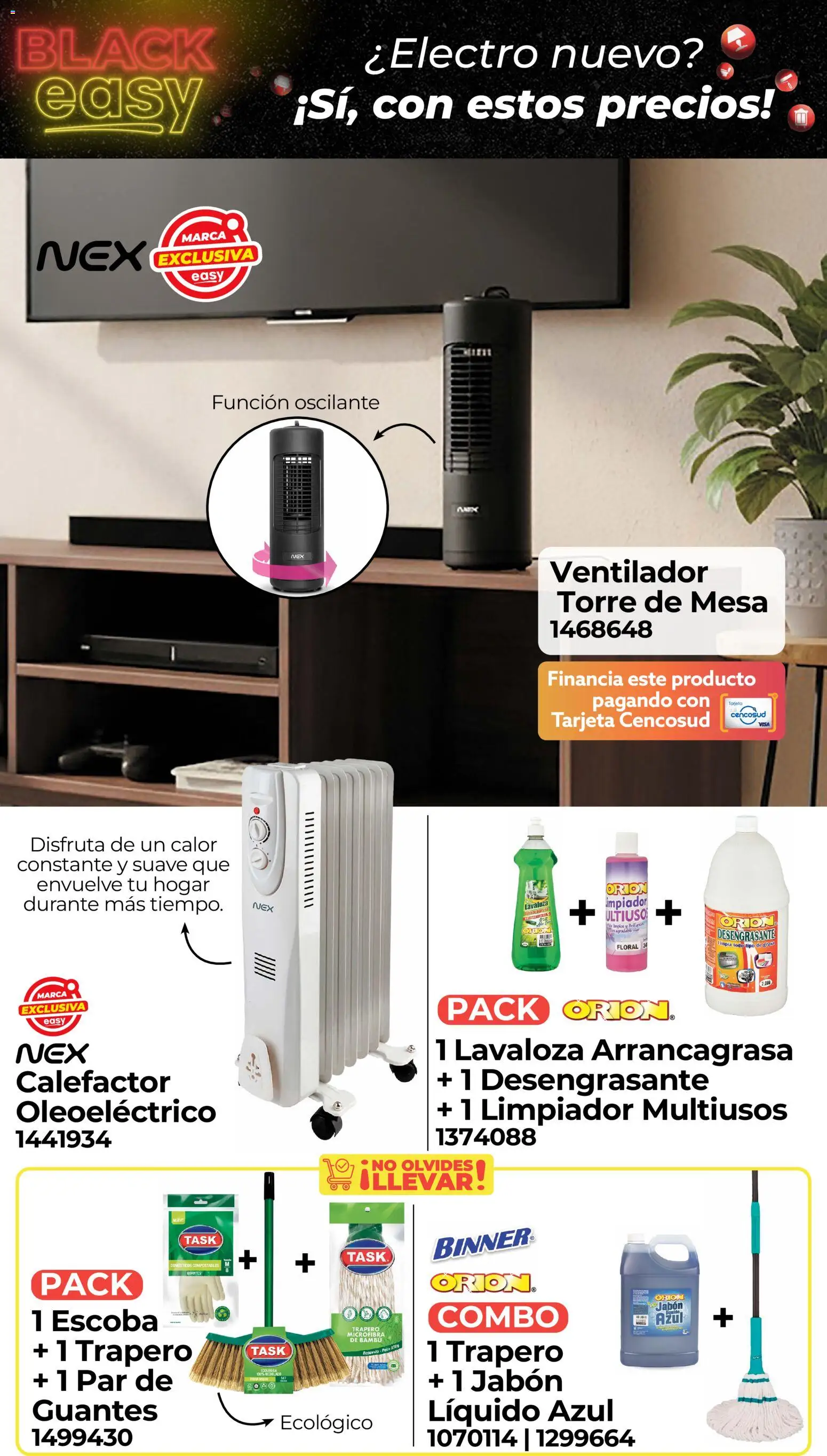 Easy revista - valida desde el 27.10.2025 | Página: 7 | Productos: Ventilador, Limpiador, Trapero, Jabón