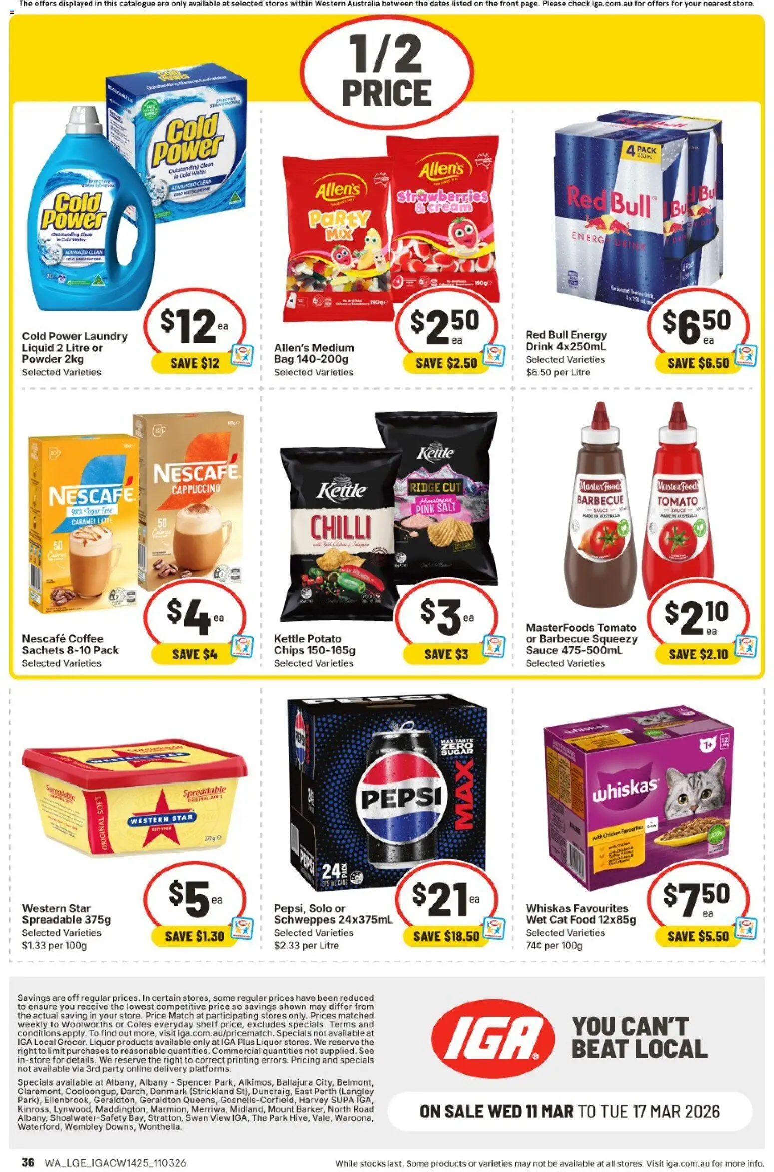 IGA catalogue - valid from 11.03.2026 | Page: 33 | Products: Chips, Cream, Sauce, Nescafe