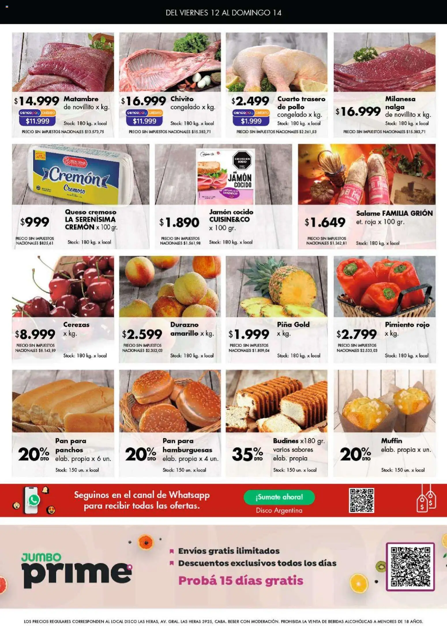 Disco - Ofertas | Córdoba │ válido desde el 12.12.2025 | Página: 7 | Productos: Cerezas, Queso, Pan, Jamón