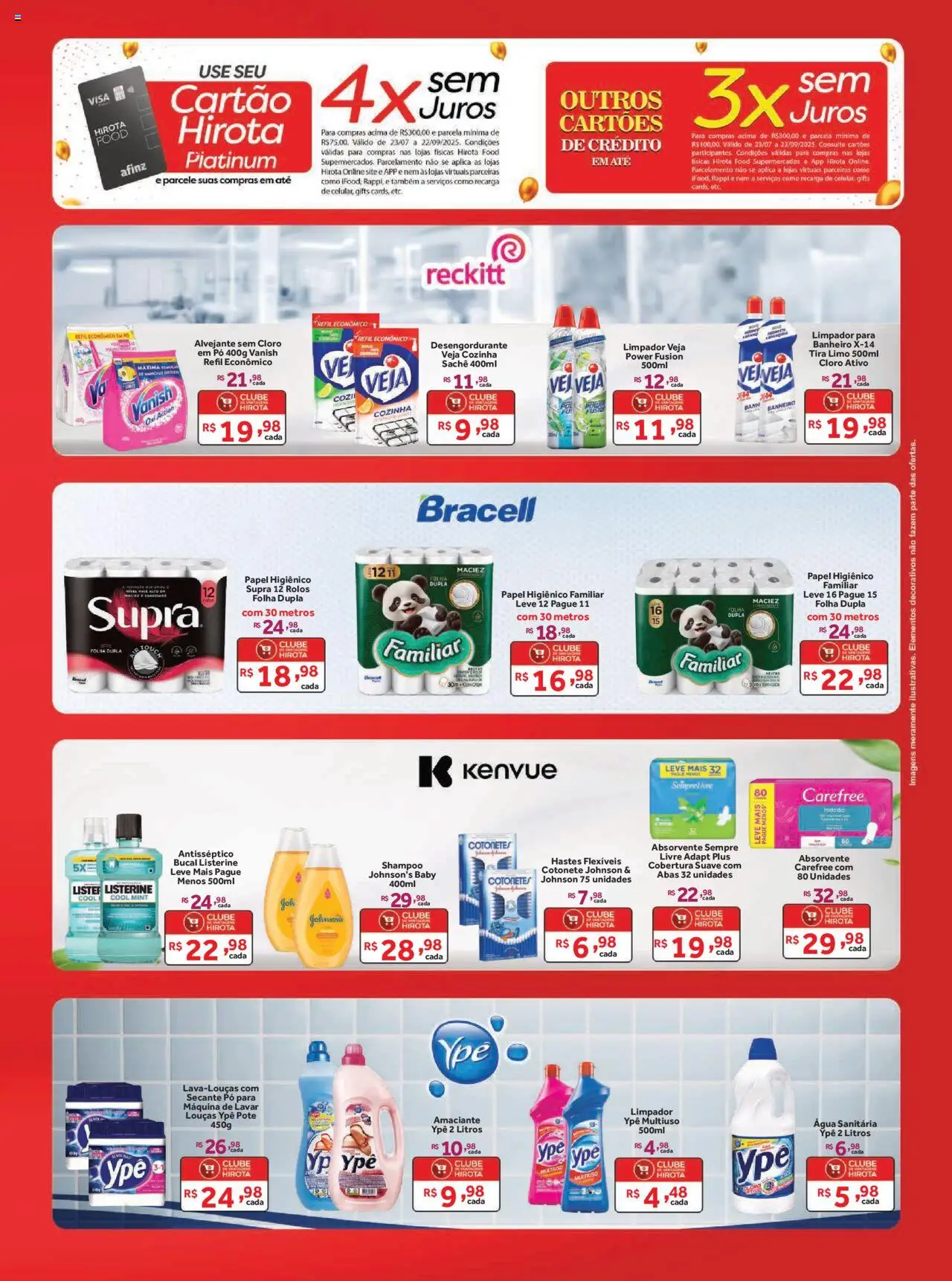 Hirota Food Folheto - válido de 23.07.2025 | Página: 15 | Produtos: Máquina de lavar, Shampoo, Cloro, Absorvente