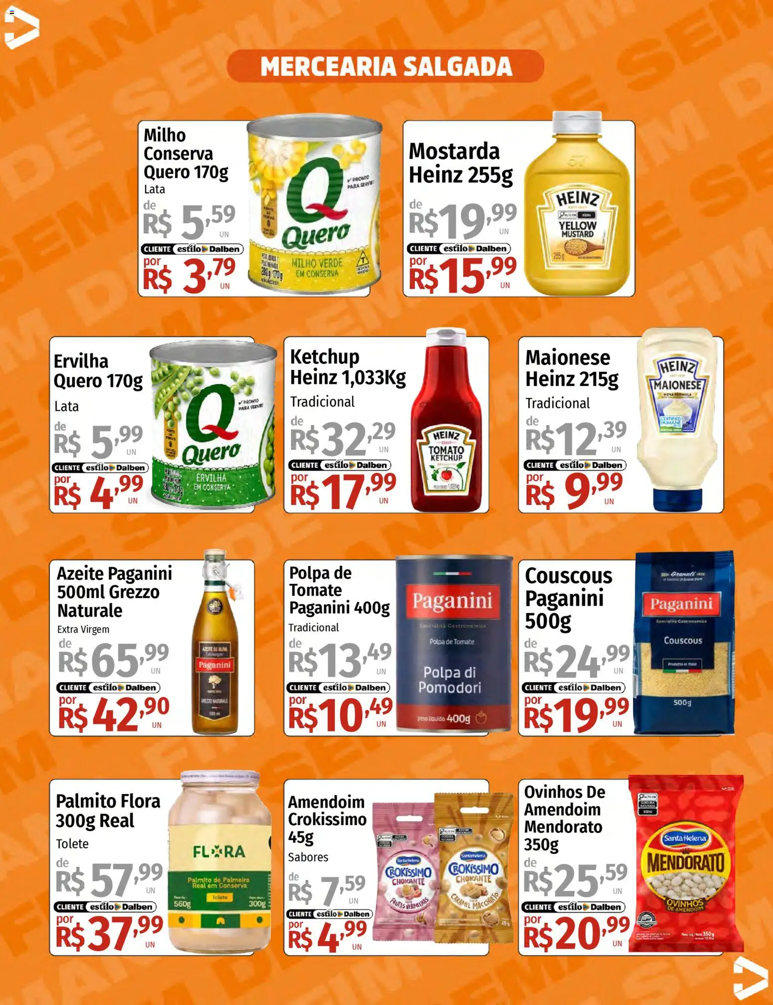 Supermercado Dalben Folheto - válido de 03.04.2026 | Página: 7 | Produtos: Ervilha, Palmito, Ketchup, Maionese