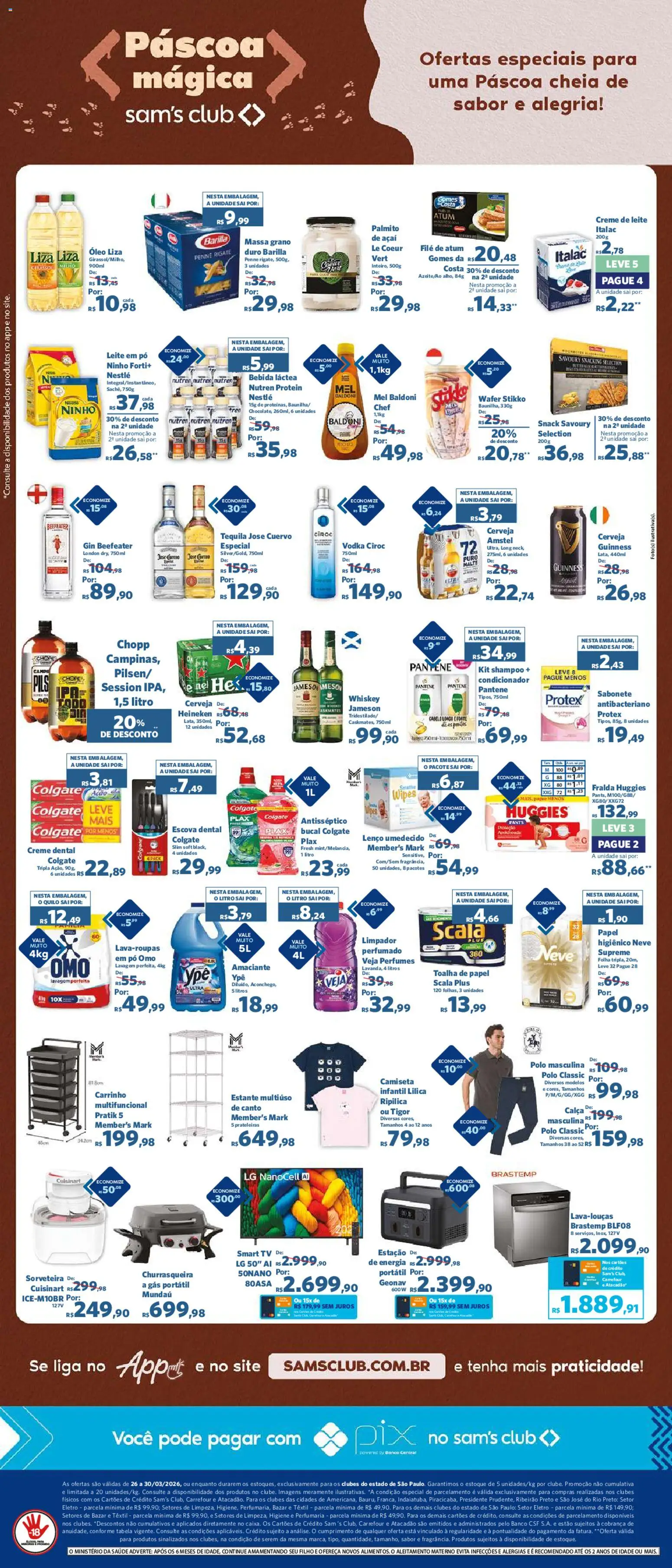 Sam's Club Folheto - válido de 26.03.2026 | Página: 2 | Produtos: Sorveteira, Escova, Multifuncional, Massa