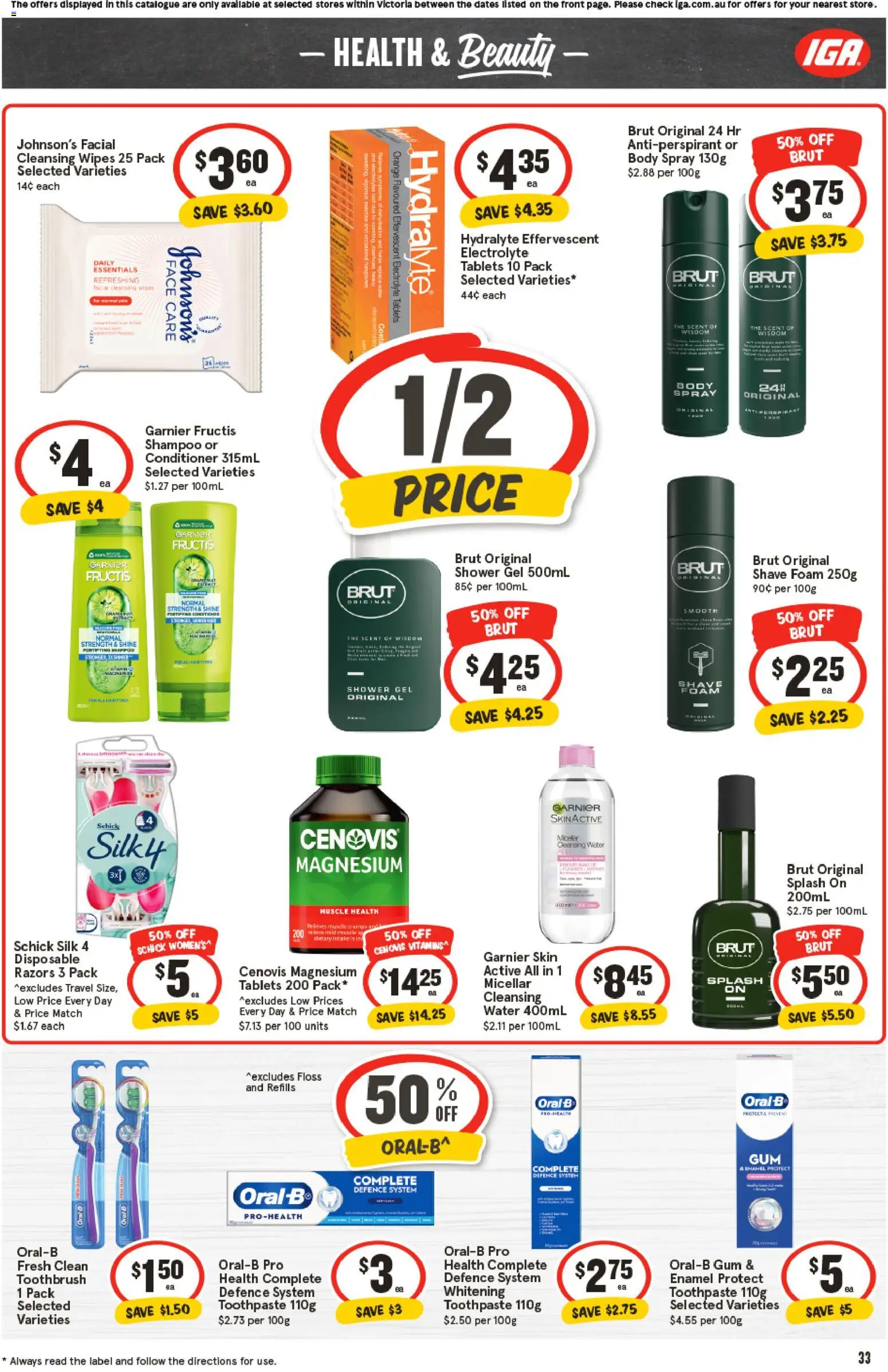 IGA catalogue - valid from 05.11.2025 | Page: 33 | Products: Bath, Yoghurt, Nappies, Cream
