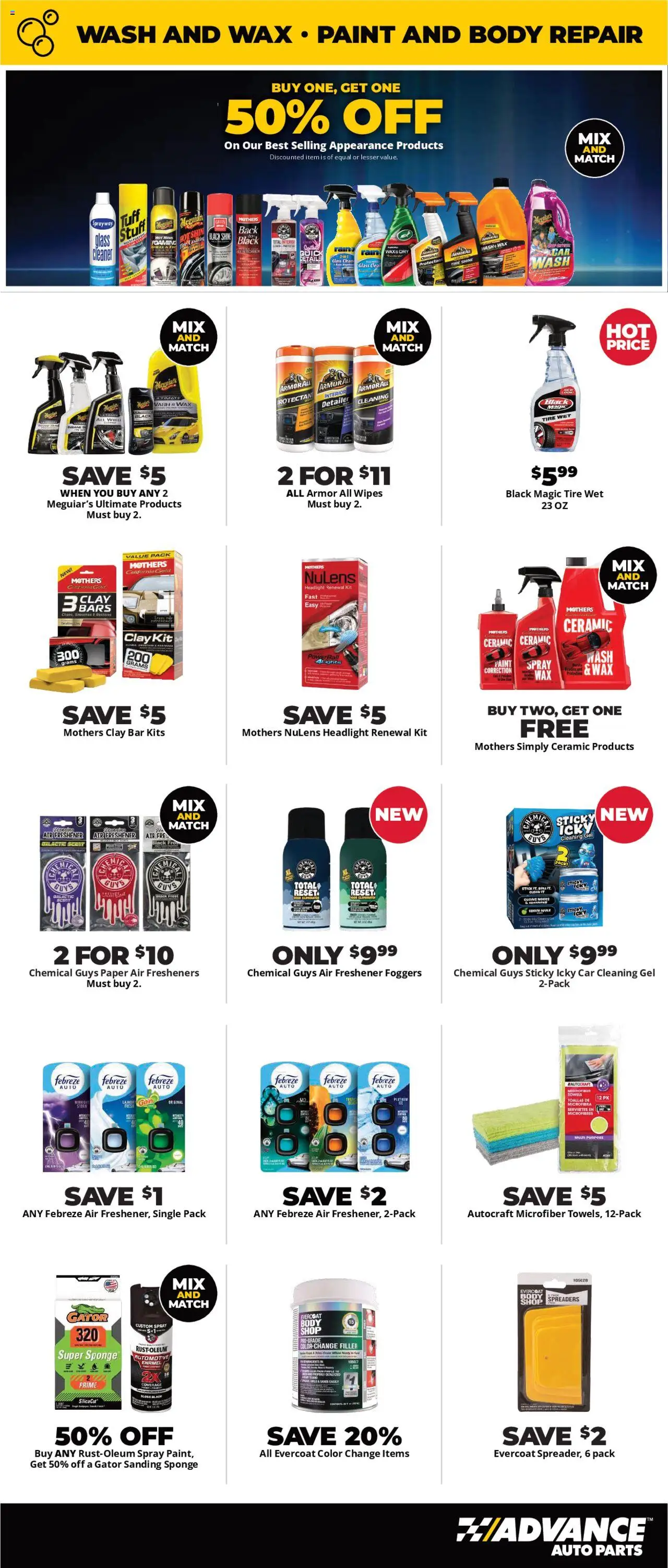 Advance Auto Parts Weekly Ad - valid from 31.07.2025 | Page: 5 | Products: Tire, Sponge, Headlight