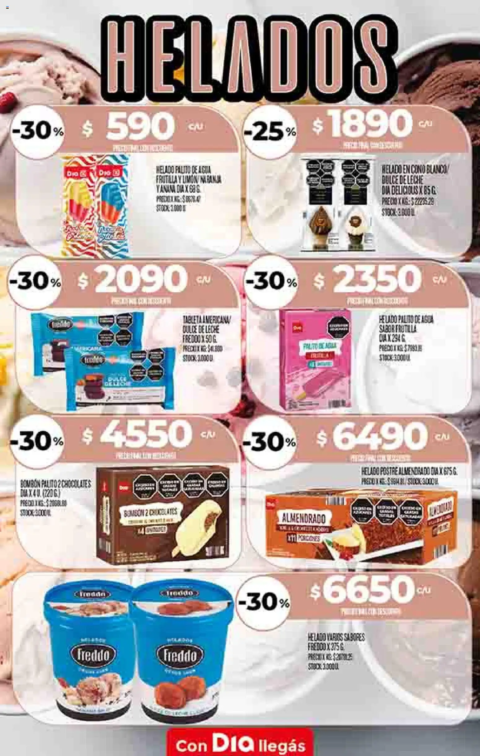Supermercado DIA Ofertas │ válido desde el 14.01.2026 | Página: 12 | Productos: Helado, Tableta, Frutilla, Agua