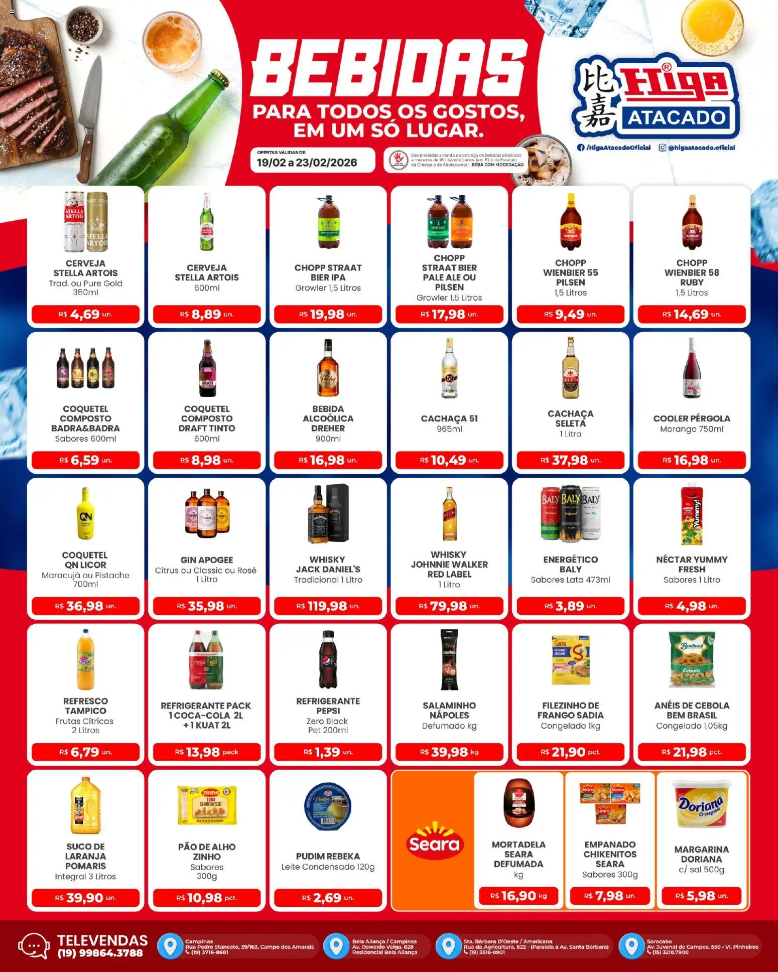 Higa Atacado Folheto - válido de 19.02.2026 | Página: 3 | Produtos: Maracujá, Doriana, Pão, Mortadela