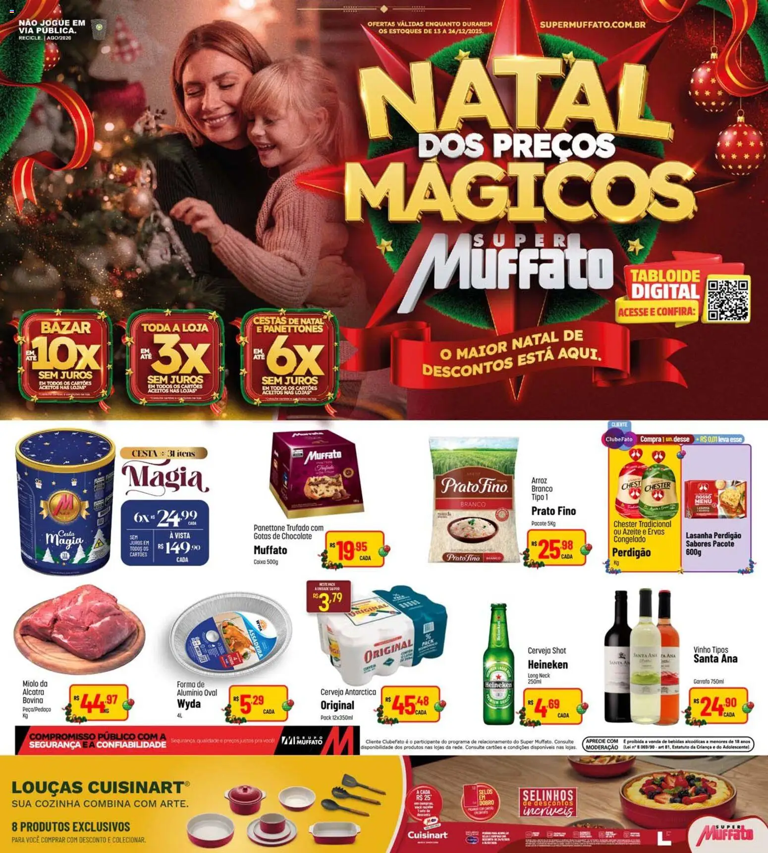 Super Muffato Folheto - válido de 13.12.2025 | Página: 1 | Produtos: Vinho, Heineken, Lasanha, Azeite