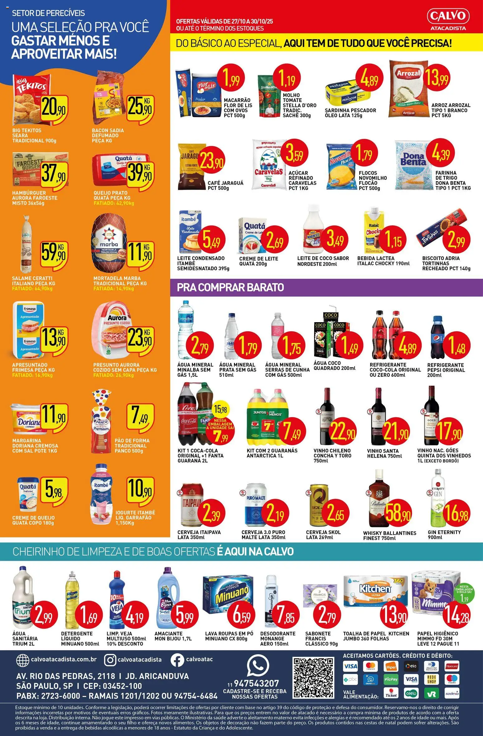 Calvo Atacadista Folheto - válido de 27.10.2025 | Página: 2 | Produtos: Coco, Doriana, Arroz, Sal