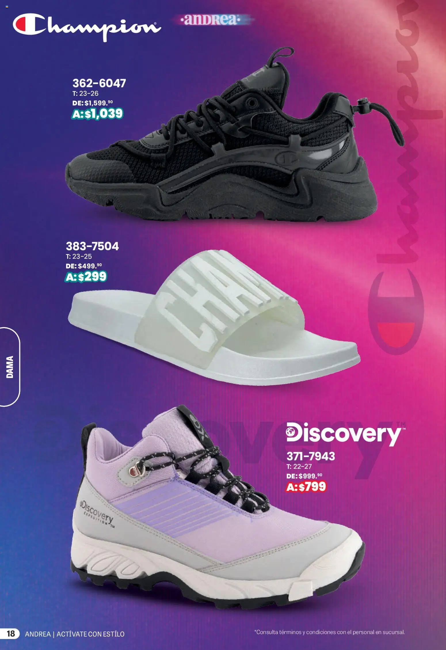 Nuevas ofertas de Andrea válidas en toda la República Mexicana desde el 01.03.2026. ¡Encuentra las mejores ofertas en Andrea catálogo Actívate con estillo! | Página: 18