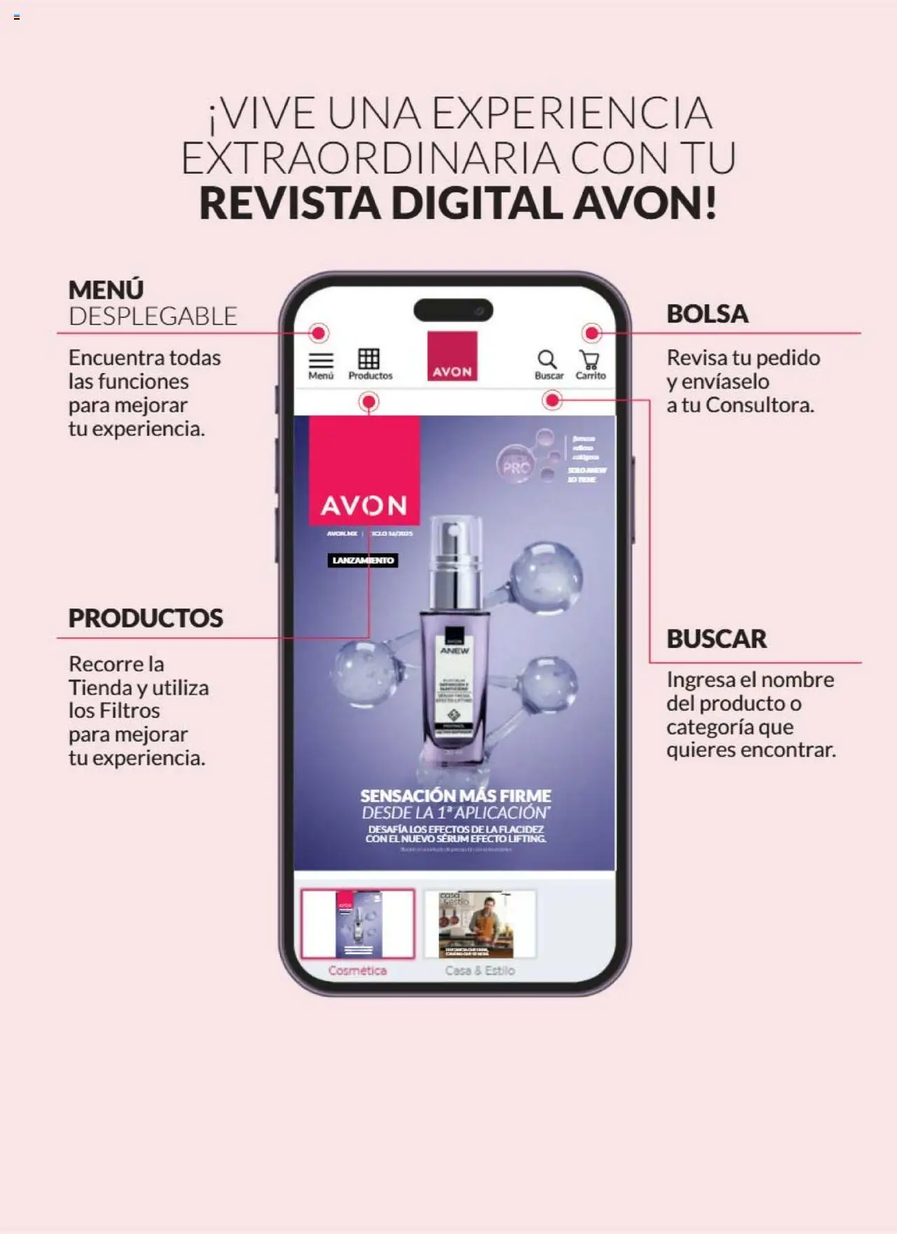 Nuevas ofertas de AVON válidas en toda la República Mexicana desde el 09.10.2025. ¡Encuentra las mejores ofertas en AVON - Campaña 16 2025! | Página: 2 | Productos: Serum, Bolsa