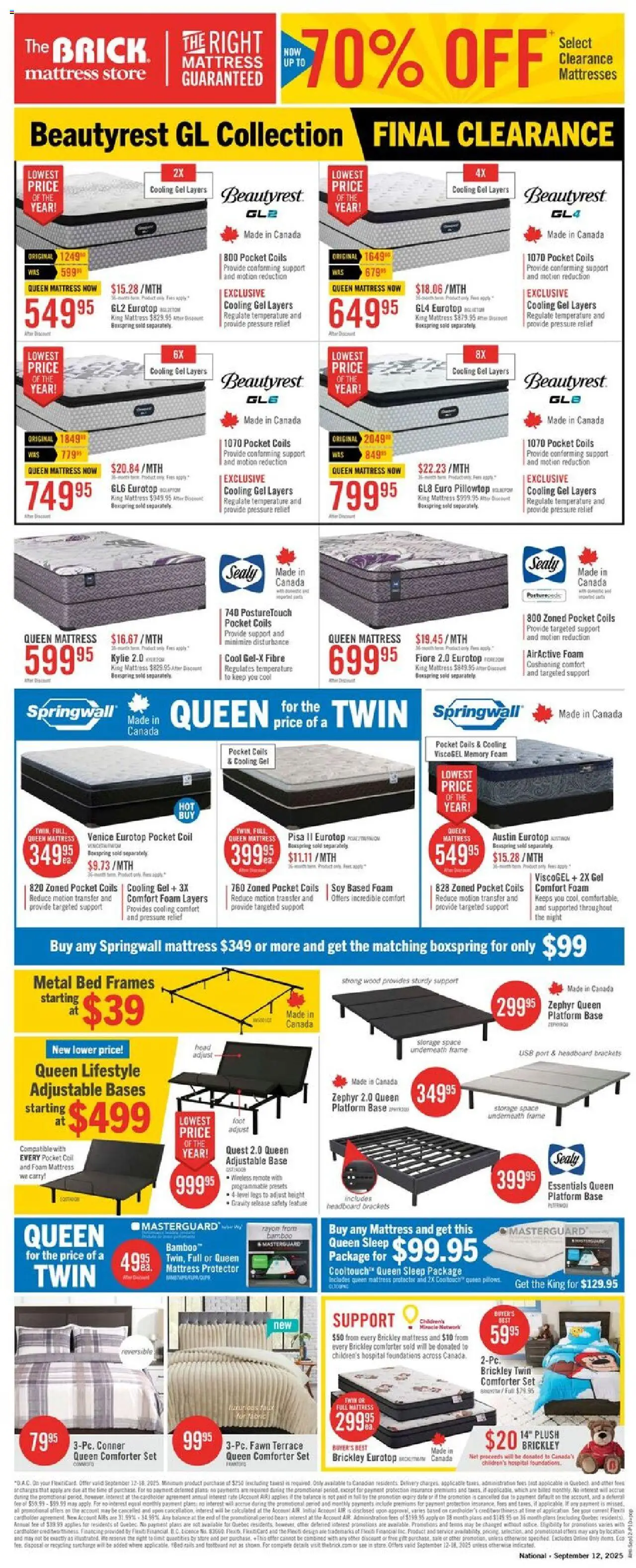 The Brick flyer valid from 12.09.2025 | Page: 15 | Products: Bed, Mattress
