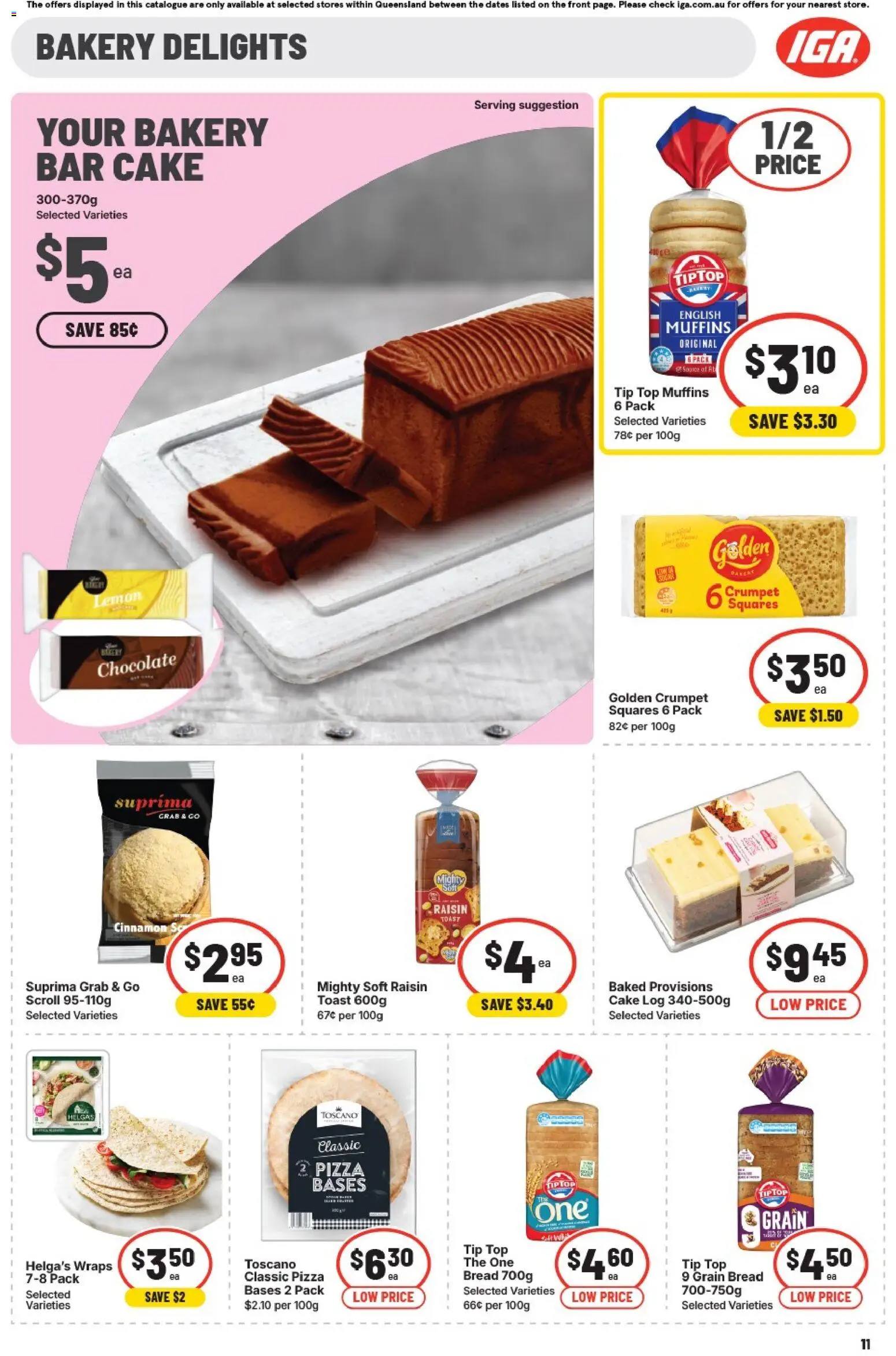 IGA catalogue - valid from 04.02.2026 | Page: 17 | Products: Bread, Chocolate, Pizza, Bakery