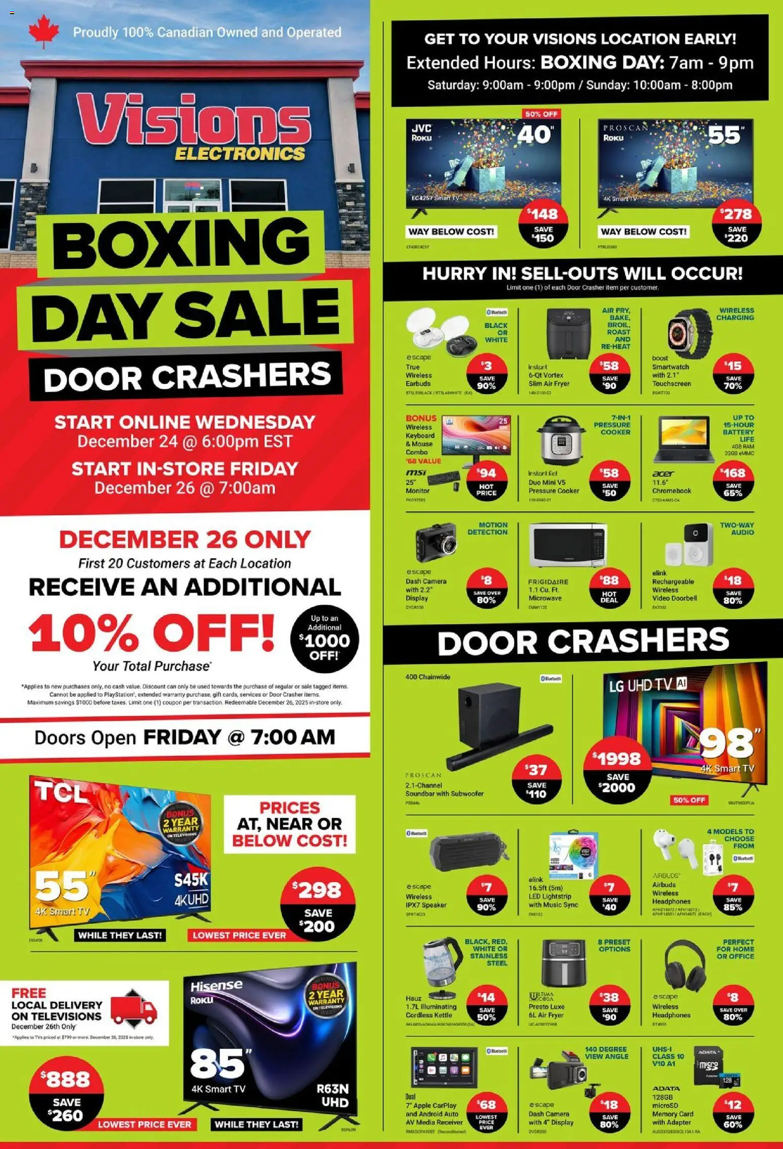 Visions flyer valid from 24.12.2025 | Page: 1 | Products: Monitor, Keyboard, Camera, Speaker