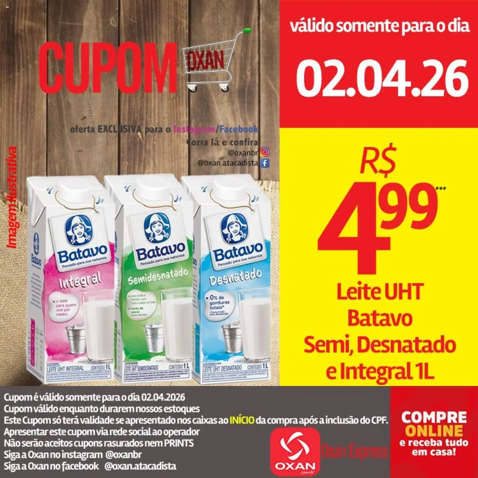 Oxan Atacadista Folheto - válido de 02.04.2026 | Página: 15 | Produtos: Leite, Cálcio