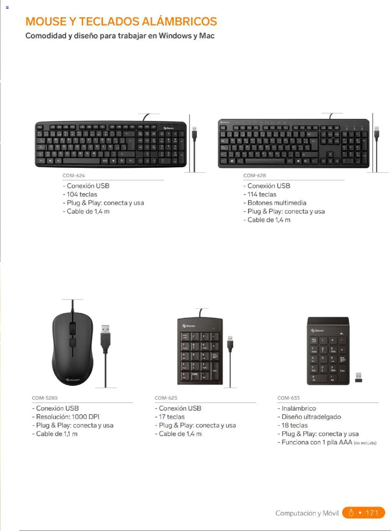 Nuevas ofertas de Steren válidas en toda la República Mexicana desde el 01.01.2025. ¡Encuentra las mejores ofertas en Steren catálogo! | Página: 189 | Productos: Usb, Movil, Cable, Pila