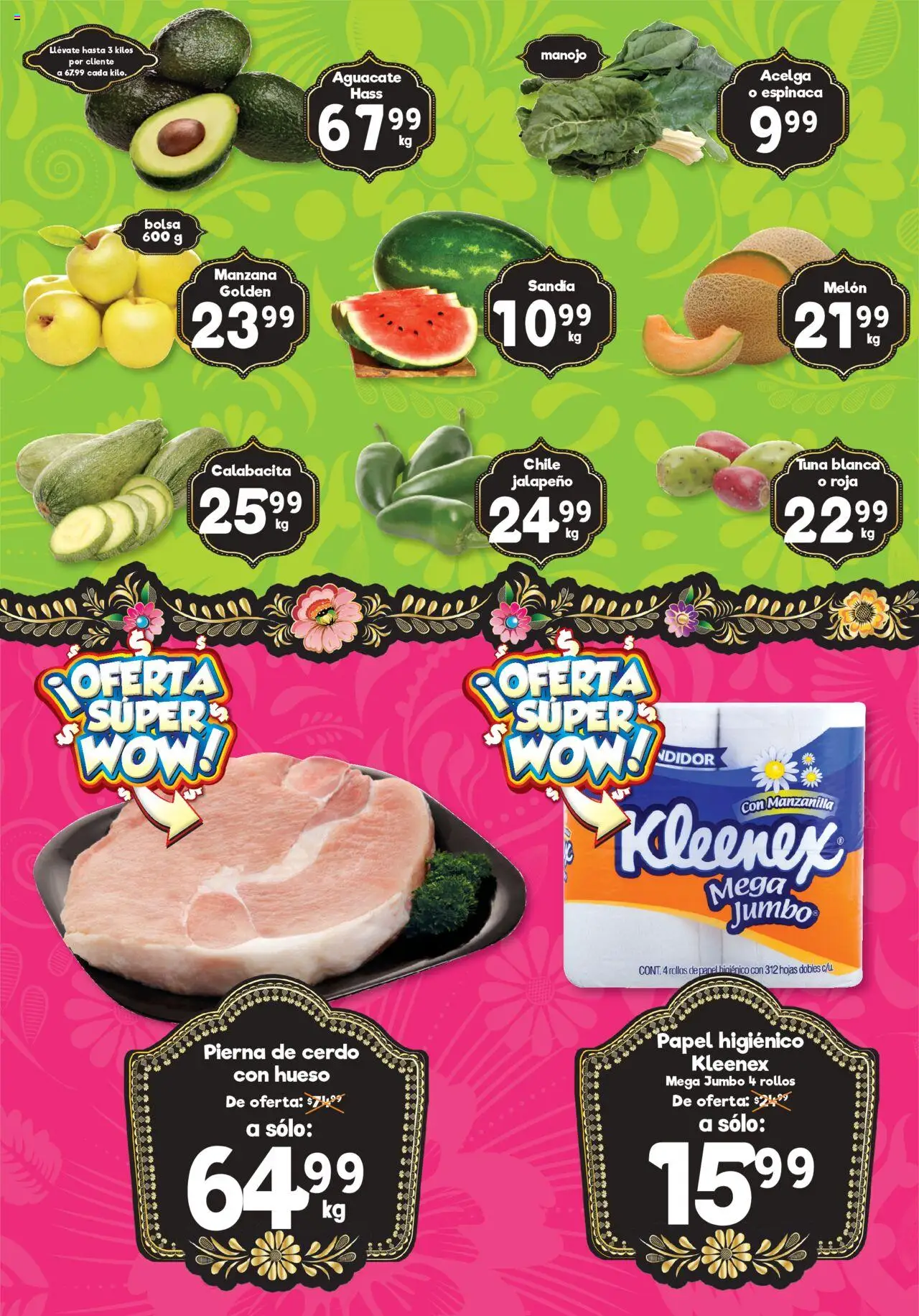 Nuevas ofertas de S-Mart válidas en toda la República Mexicana desde el 09.09.2025. ¡Encuentra las mejores ofertas en S-Mart - Folleto - Matamoros! | Página: 2 | Productos: Melón, Aguacate, Cerdo, Papel higiénico